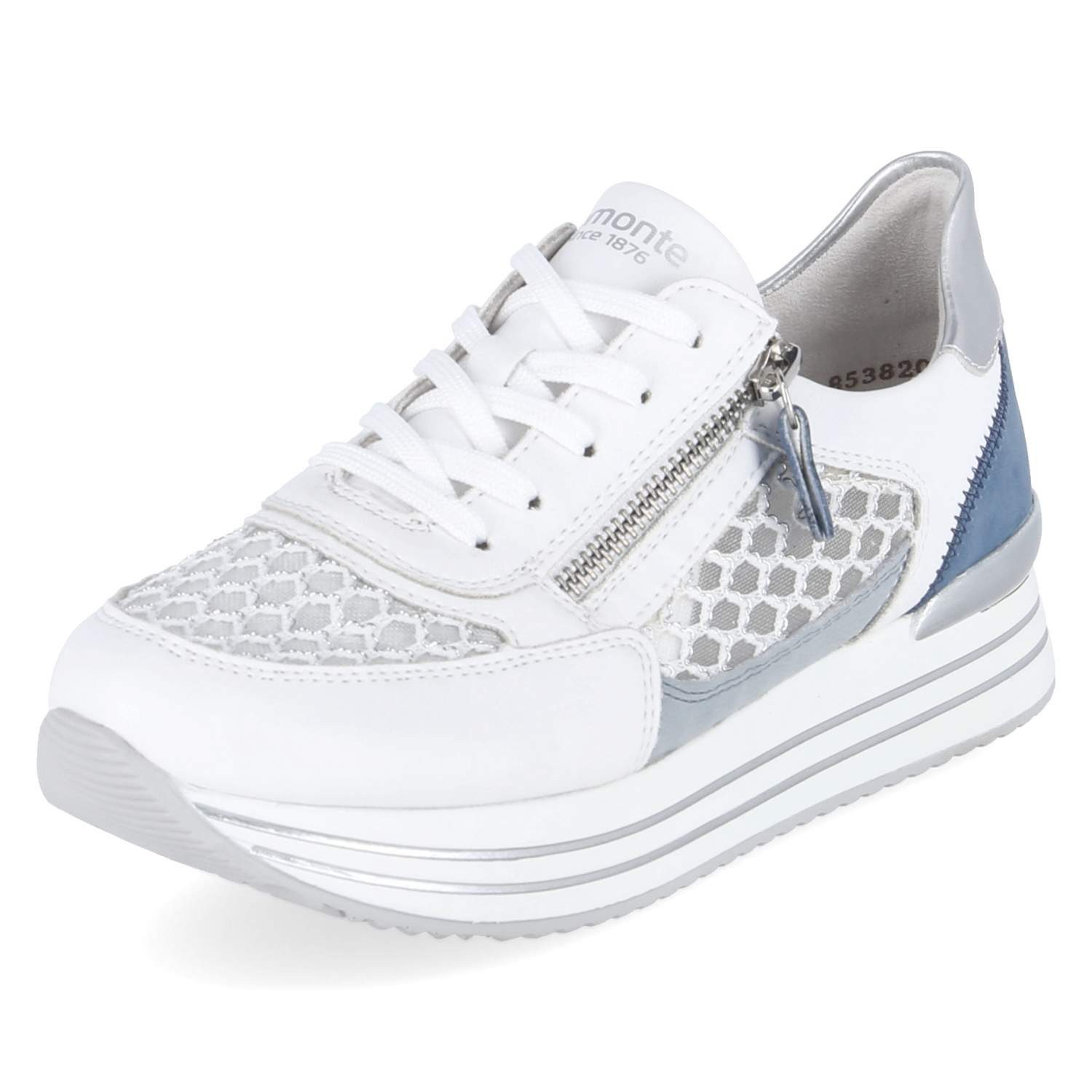 Remonte Remonte Plateau Sneaker D1329-81 Damen Textil & Synthetik white Schnürschuh – Bild 2 von 5