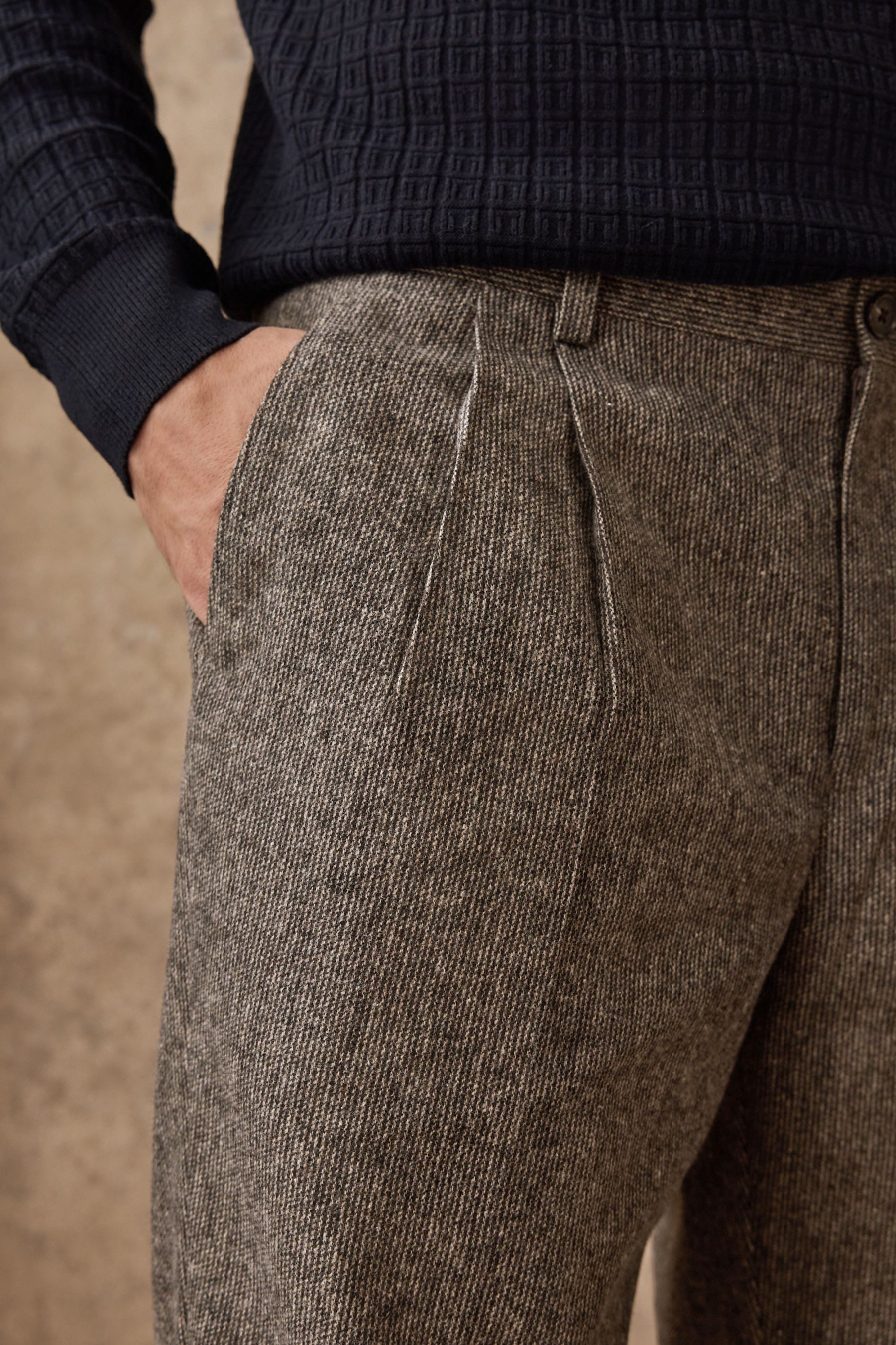 Next Stoffhose Regular Fit Nova Fides Hose mit eleganter Struktur (1-tlg)