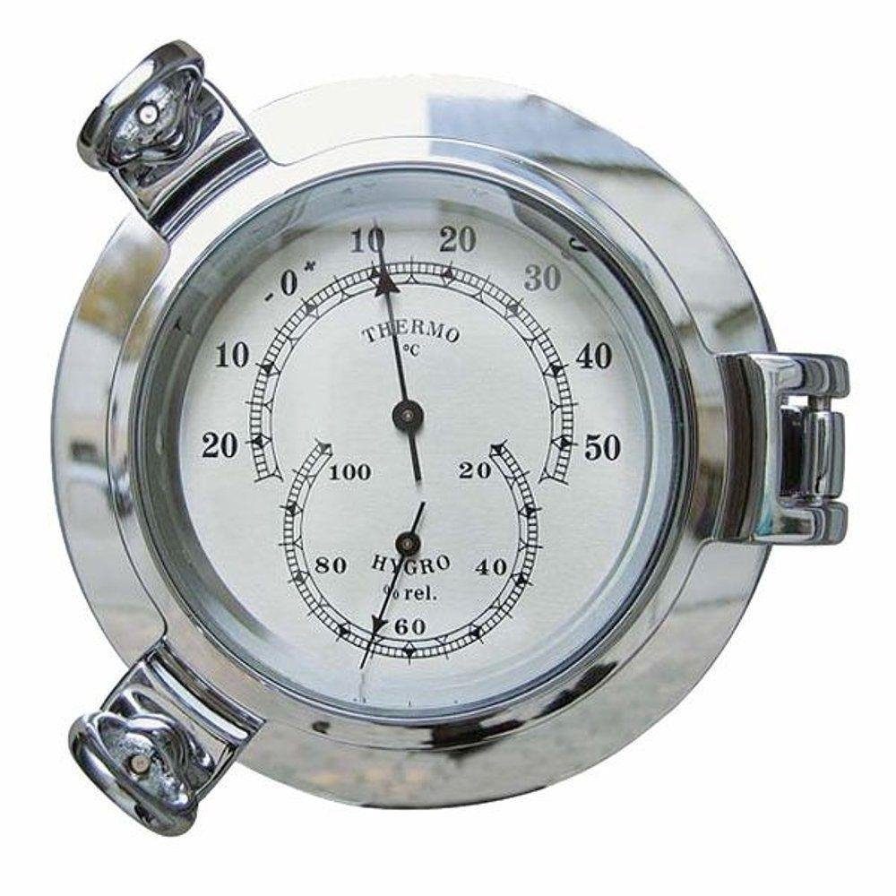 Linoows Dekoobjekt Bullaugen Comfortmeter, Hygro-/ Thermometer 14 cm, funktionsgetreue Dekoration