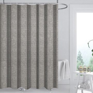 Fivejoy Duschvorhang Anti-schimmel Wasserdicht Waschbar Badvorhang (Leinen Bad Vorhang Set Wasserdicht Badewanne Vorhang, Shower Curtain Badezimmer), Schimmelresistent und Wasserabweisend