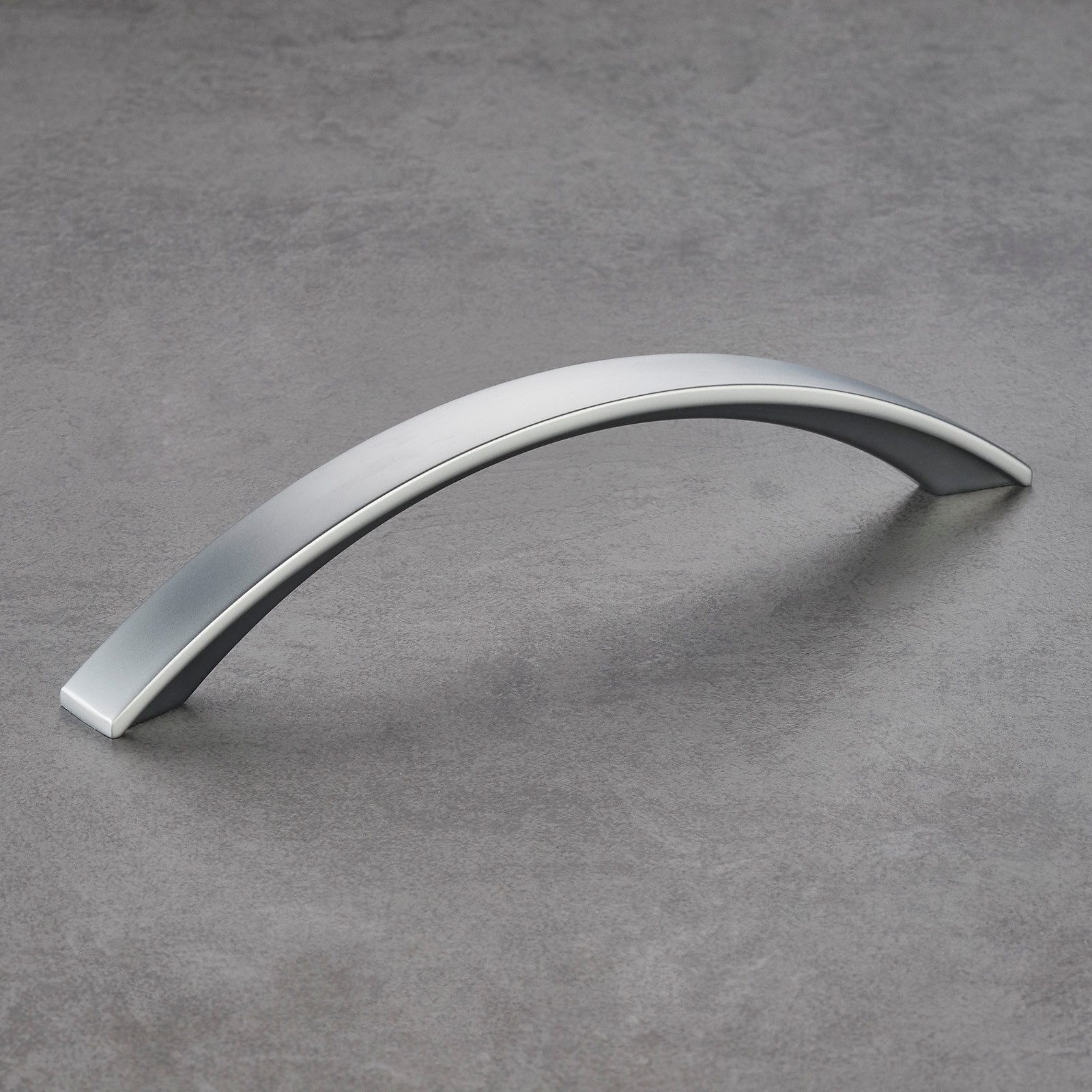 SO-TECH® Möbelgriff Bogengriff BENT BA 96 - 160 mm, inkl. Schrauben (1-St), BA 128 mm Chrom matt von SCHÜCO ALU COMPETENCE