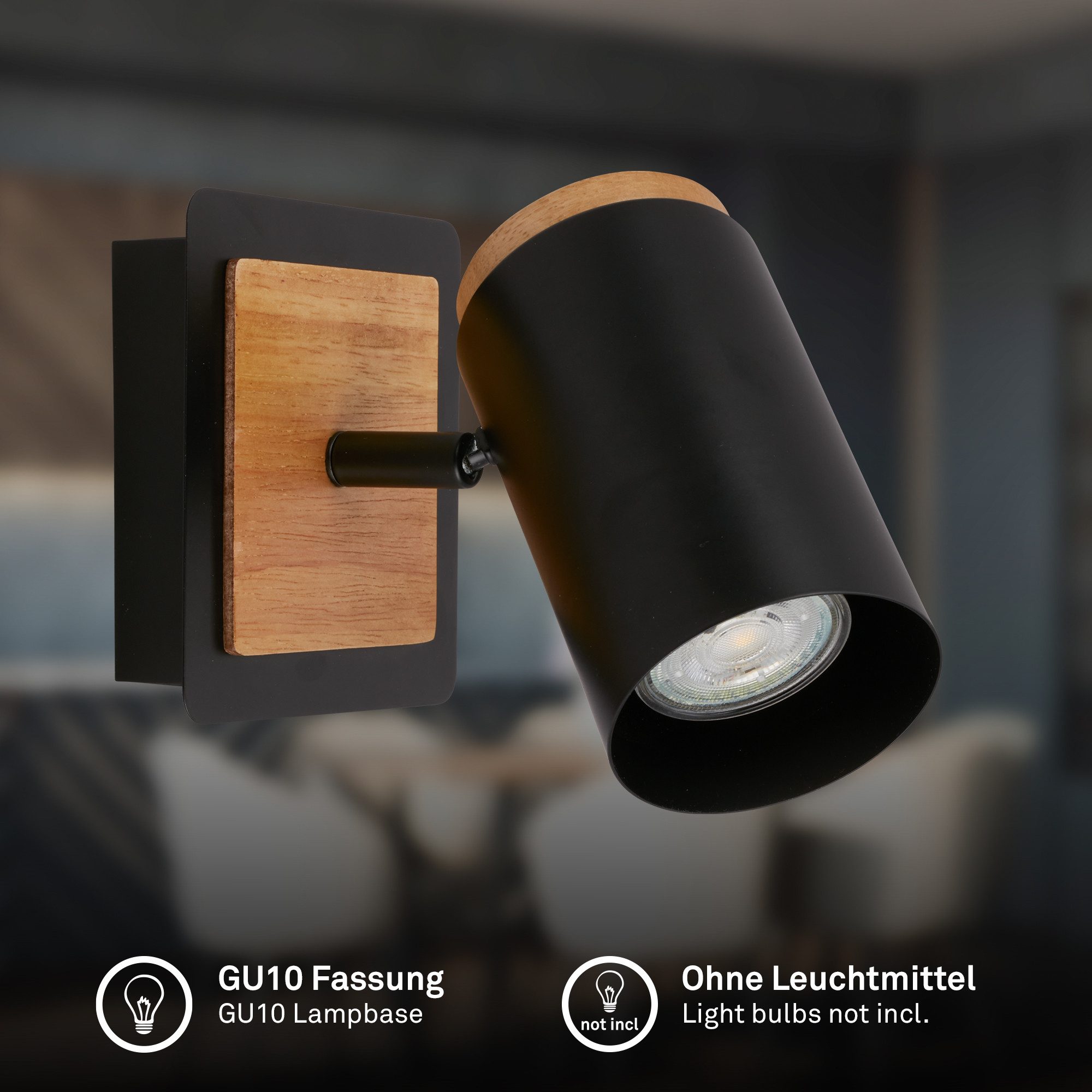 Briloner Leuchten LED Deckenspot Deckenlampe modern Spotleuchte LED schwenkbar, 1-flammig, ohne Leuchtmittel