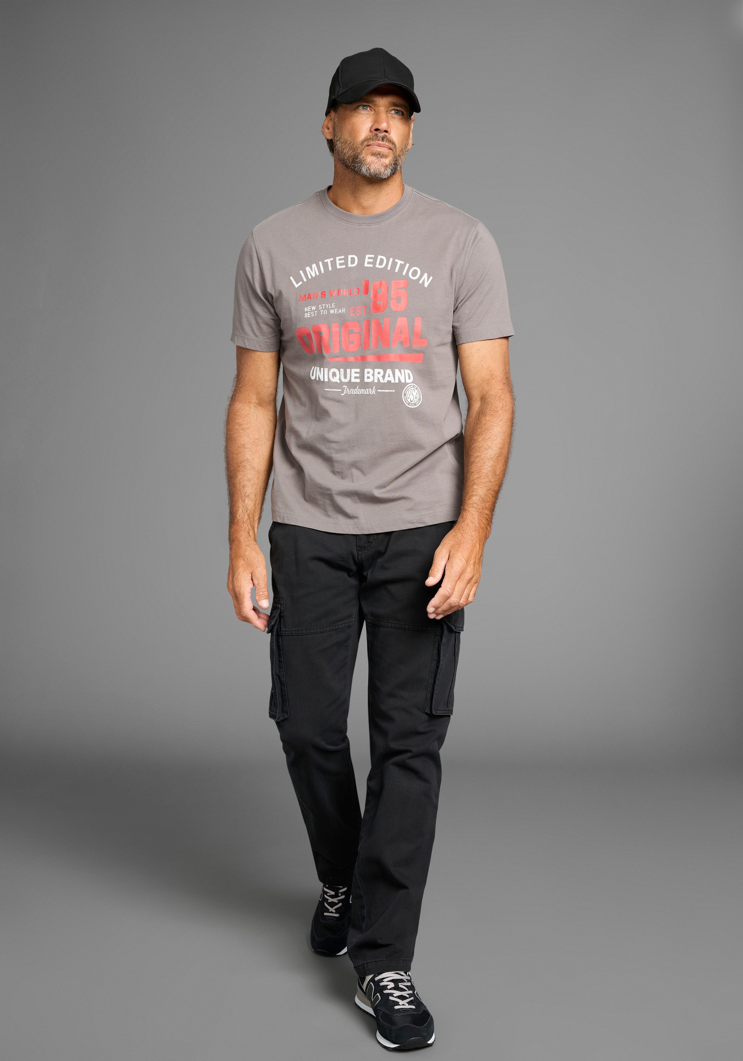 Man's World T-Shirt Kurzarm, für die Freizeit, aus Baumwolle – Bild 4 von 5