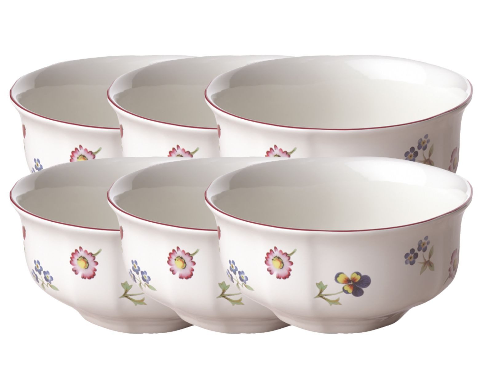 Villeroy & Boch Schale Petite Fleur Dessertschale 12cm Set6, Premium Porcelain, (Dessertschalen)