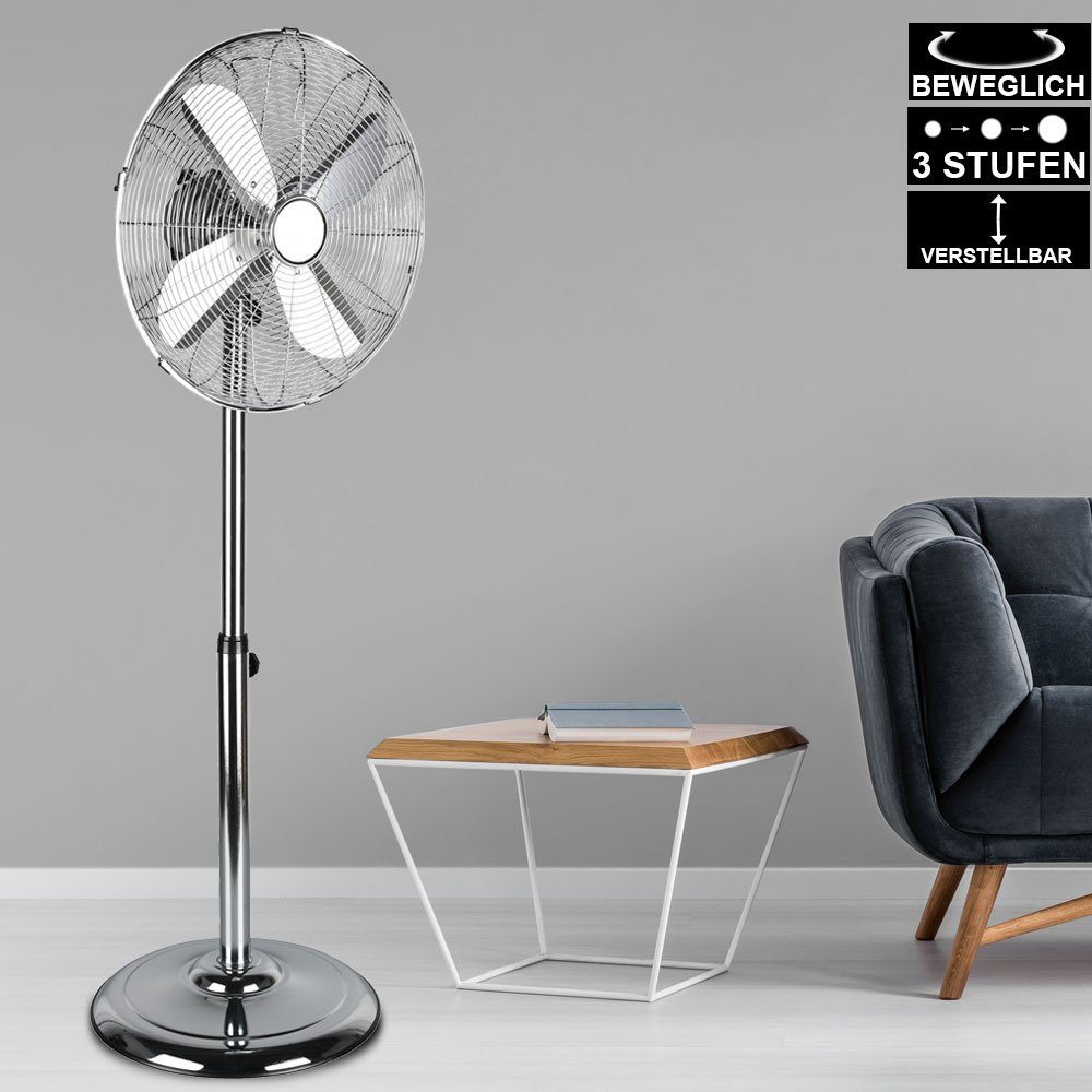 Reality Leuchten Deckenventilator, Steh Stand Ventilator Lüfter Anti Mücken 3-Stufen Chrom ...