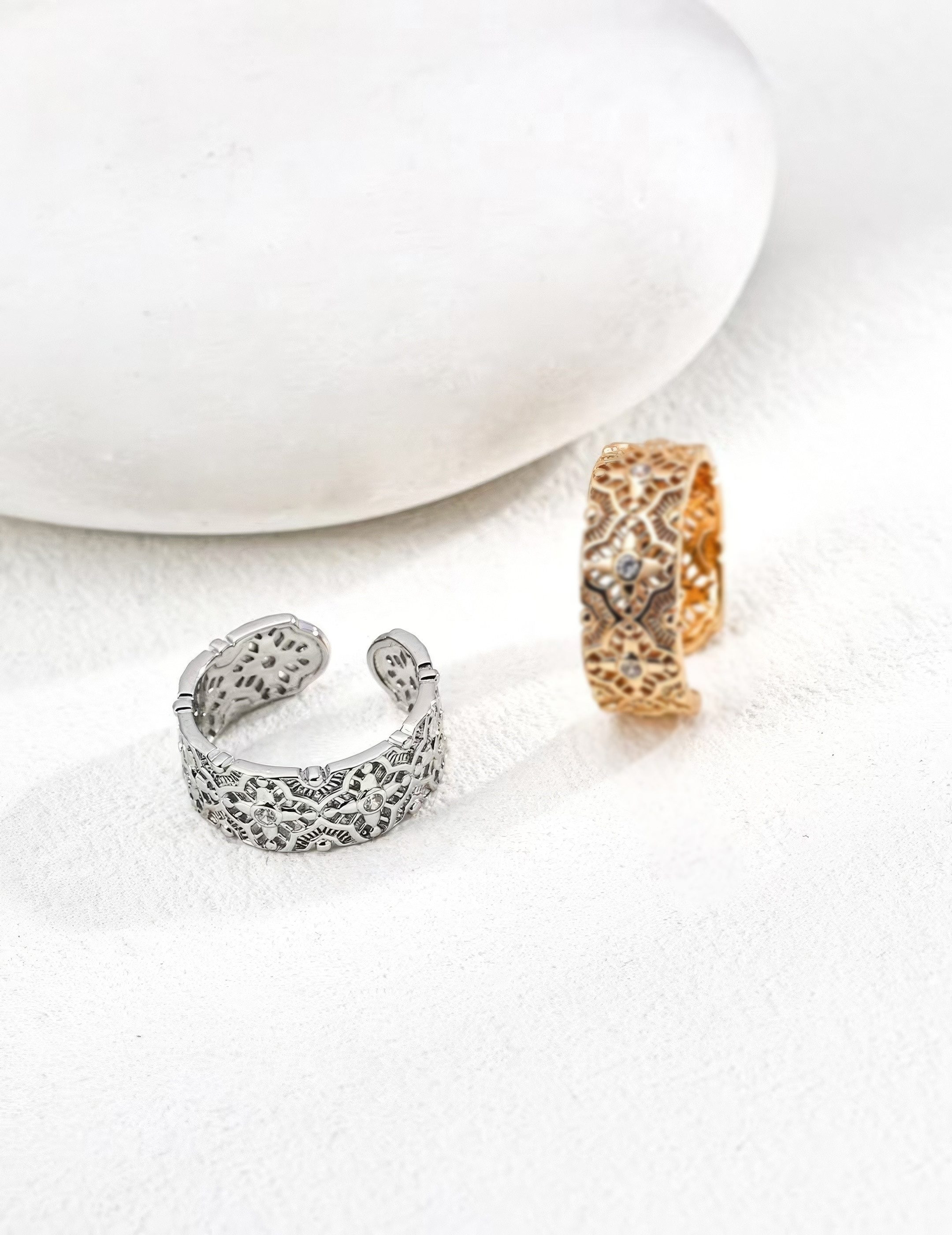 Jumpeak Silberring 925 Damenring, vergoldeter Ring, Edelsteinring, 925 Silb günstig online kaufen