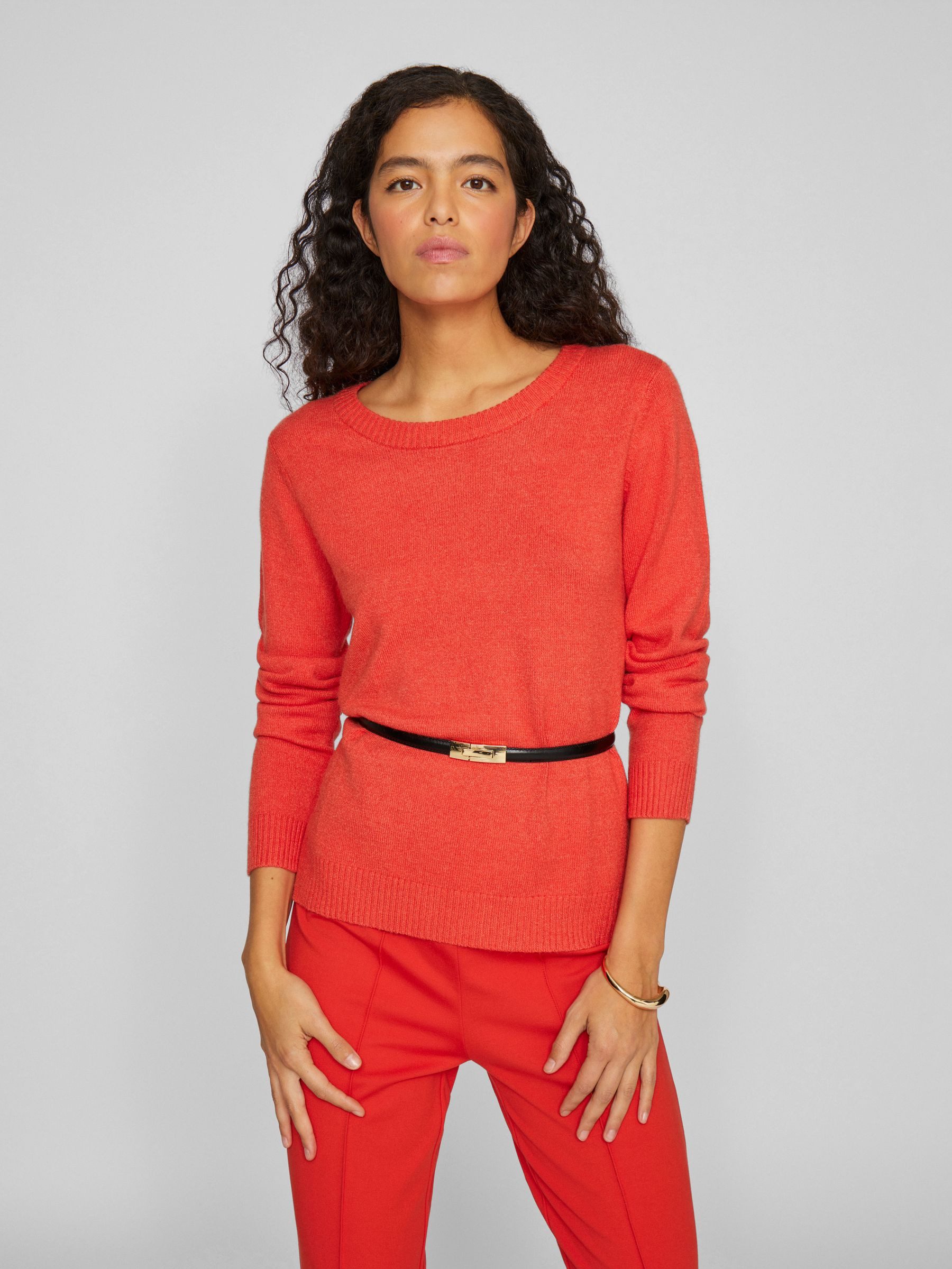 Vila Strickpullover Dünner Rundhals Strickpullover VIRIL günstig online kaufen