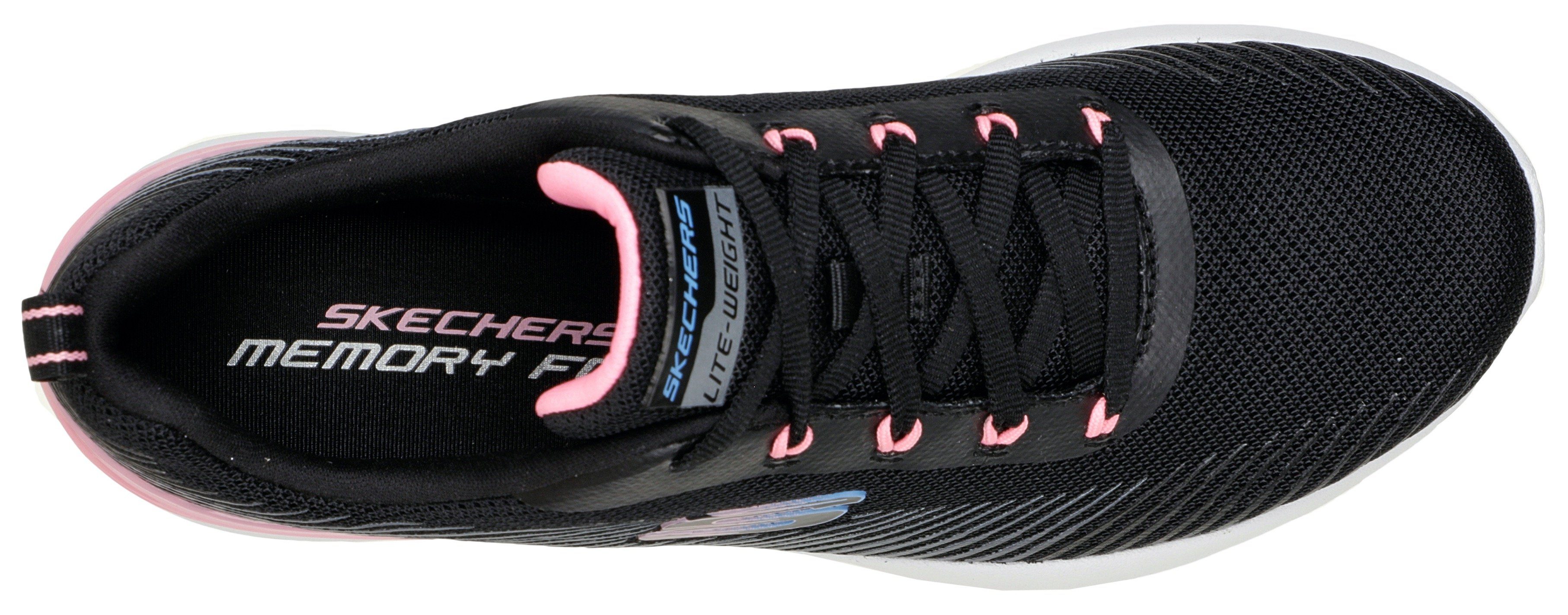 mit SKECH-AIR schwarz-pink Memory Sneaker Foam Ausstattung Skechers DYNAMIGHT LUMINOSITY