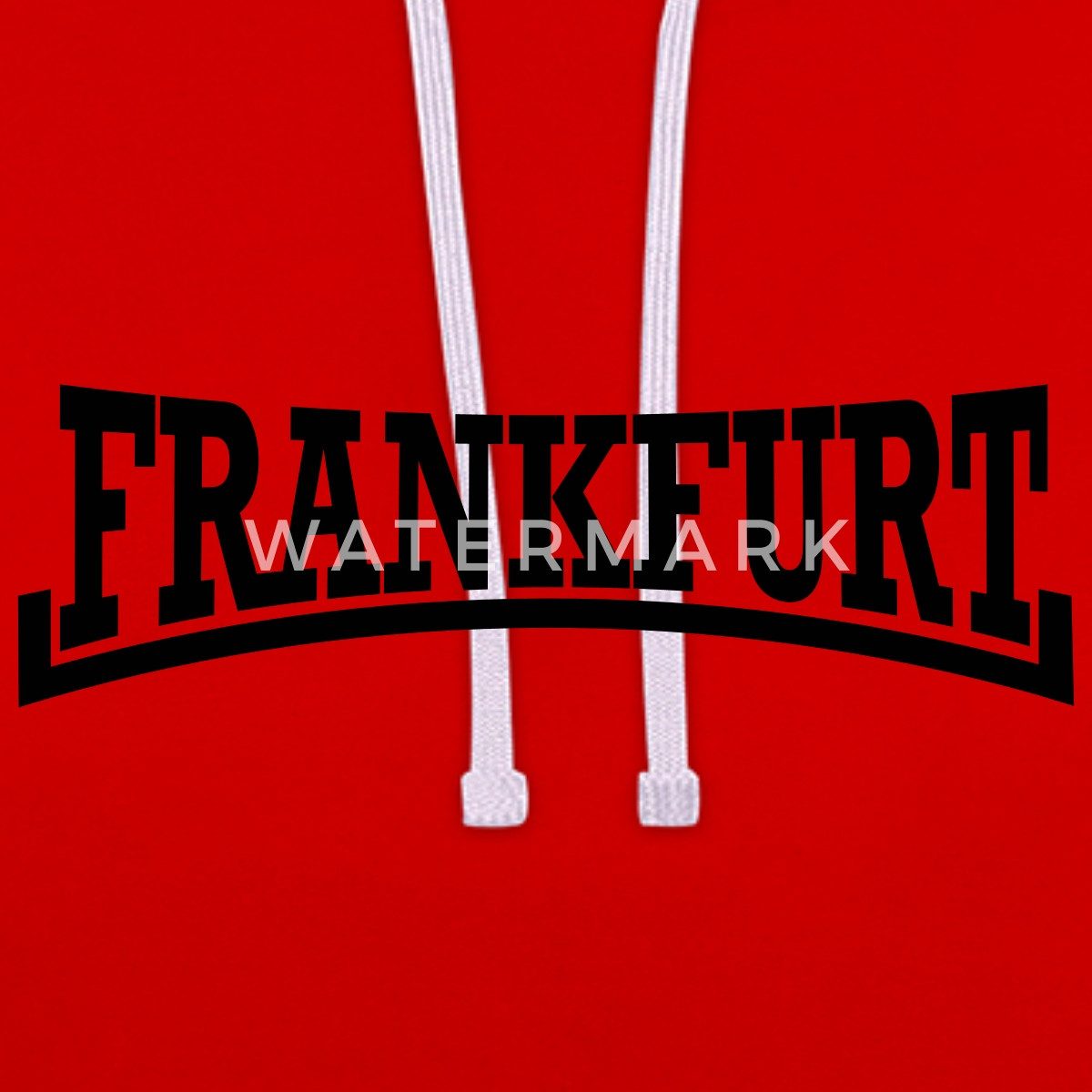 Spreadshirt Hoodie Frankfurt Fan Schriftzug Retro Stadion Adler Unisex Kontrast Hoodie (1-tlg)