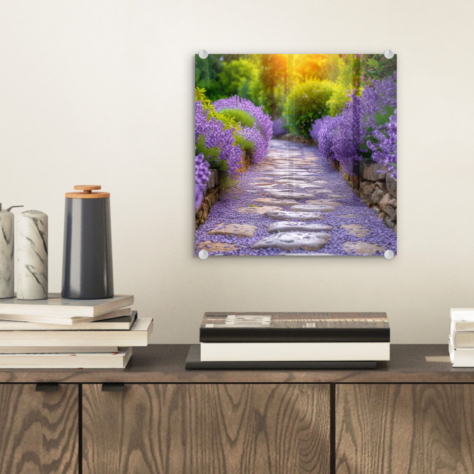 MuchoWow Acrylglasbild Blumen - Kröte - günstig online kaufen