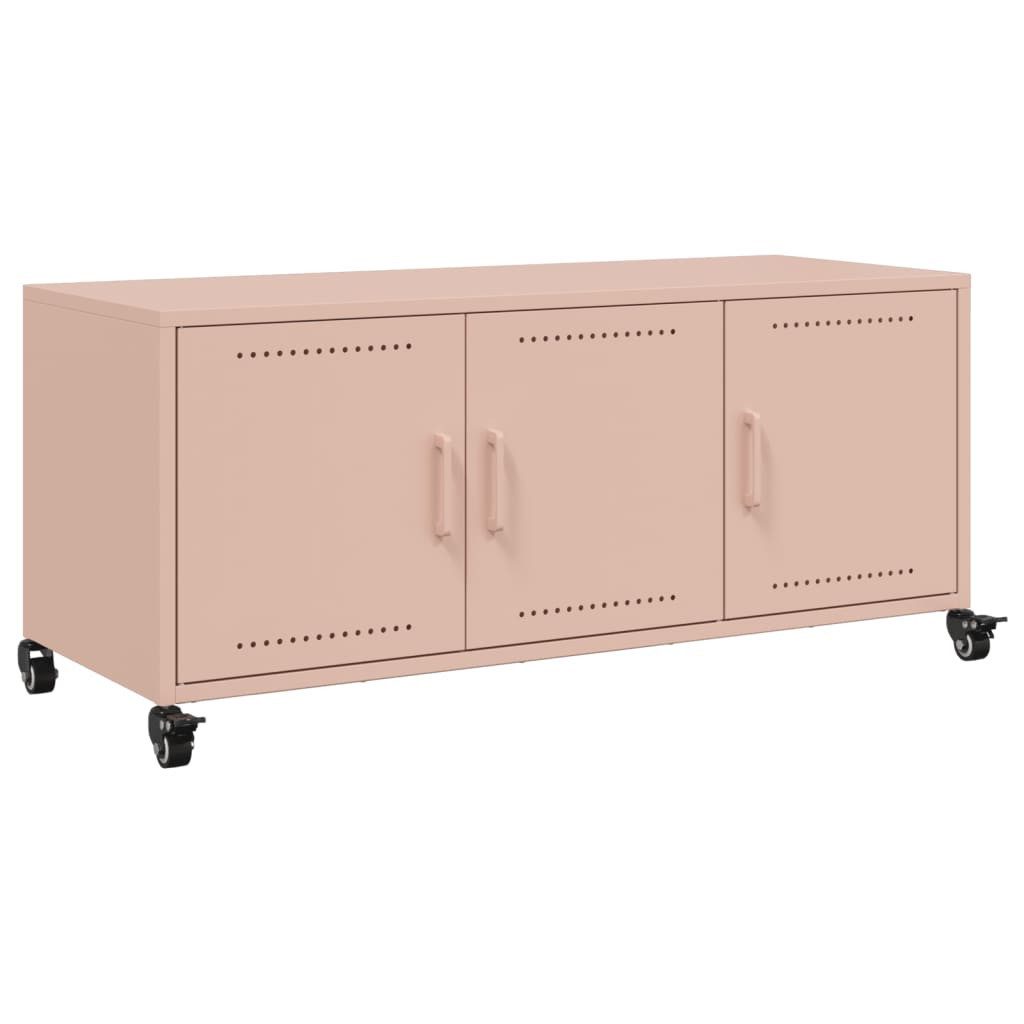 vidaXL TV-Schrank NA TV-Schrank Rosa 100,5x39x43,5 cm Kaltgewalzter Stahl