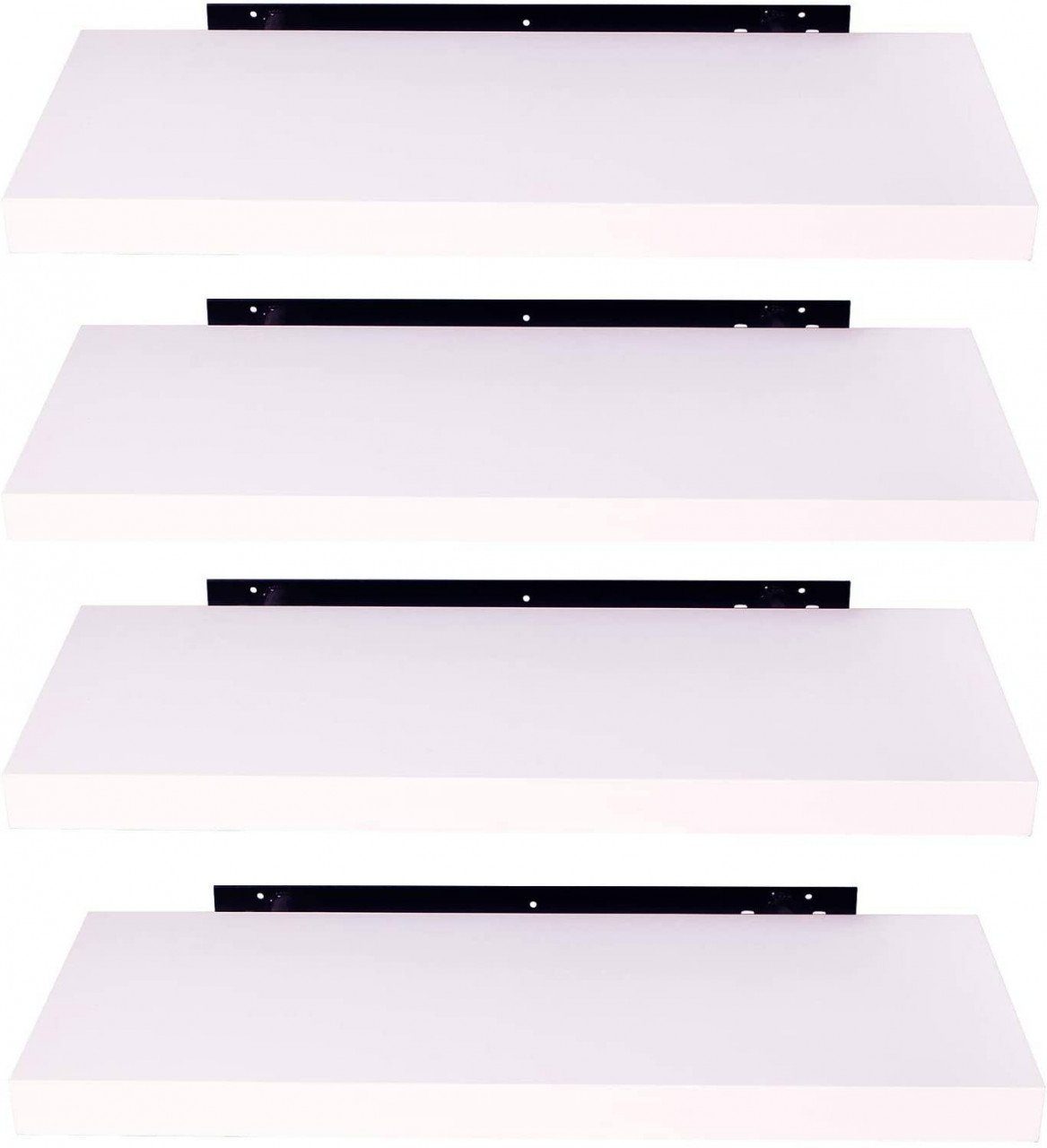 EUGAD Wandregal, 4-tlg., Holz Board Modern in verschiedenen Farben Größen Weiß | Wandregale