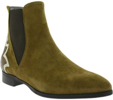 Cinque CINQUE Damen Echtleder-Stiefeletten Chelsea-Boots Sofia Made in Italy Stiefel Braun/Schwarz Stiefelette