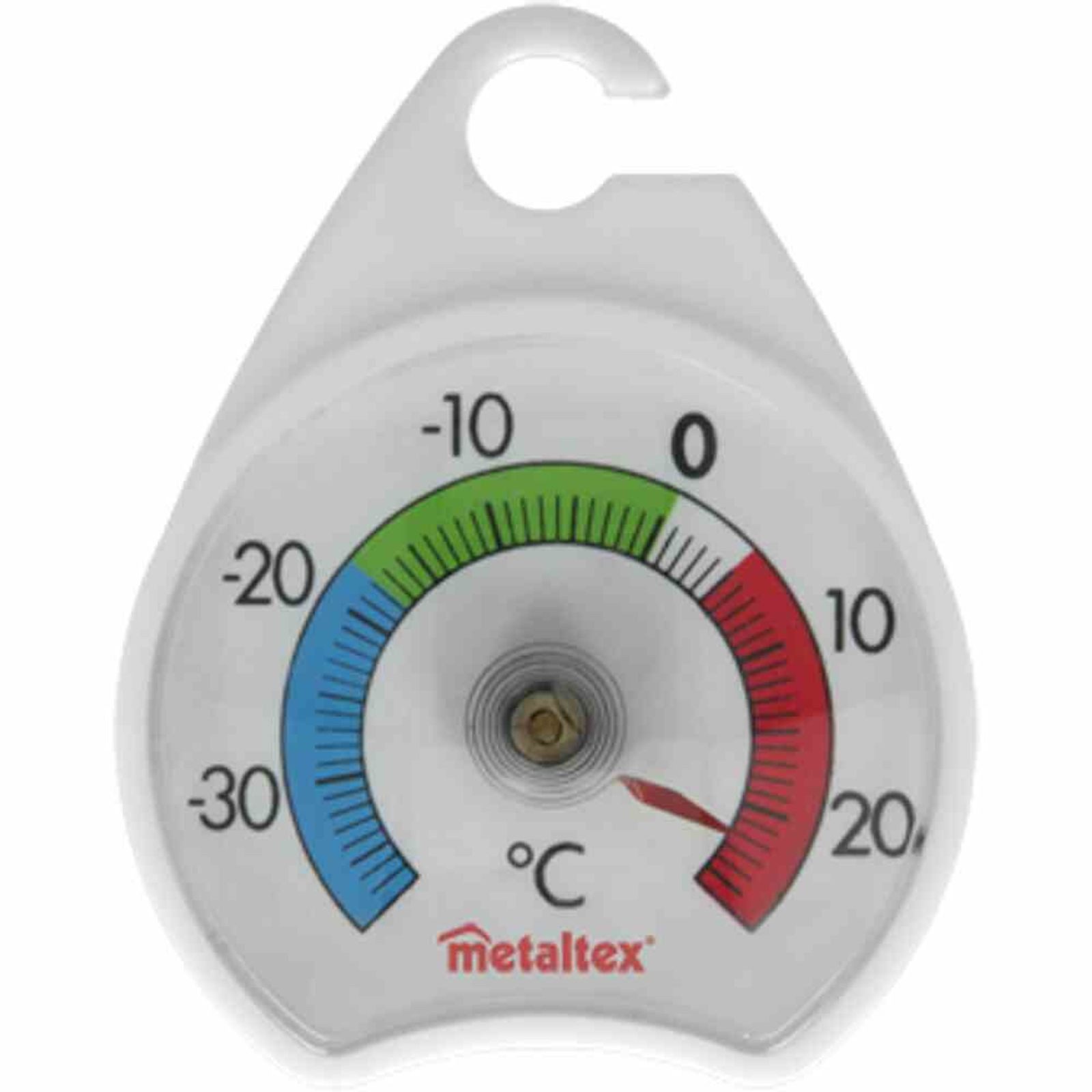 Metaltex Kühlschrankthermometer Tiefkühlthermometer "Glacio" Kunststoff, rund