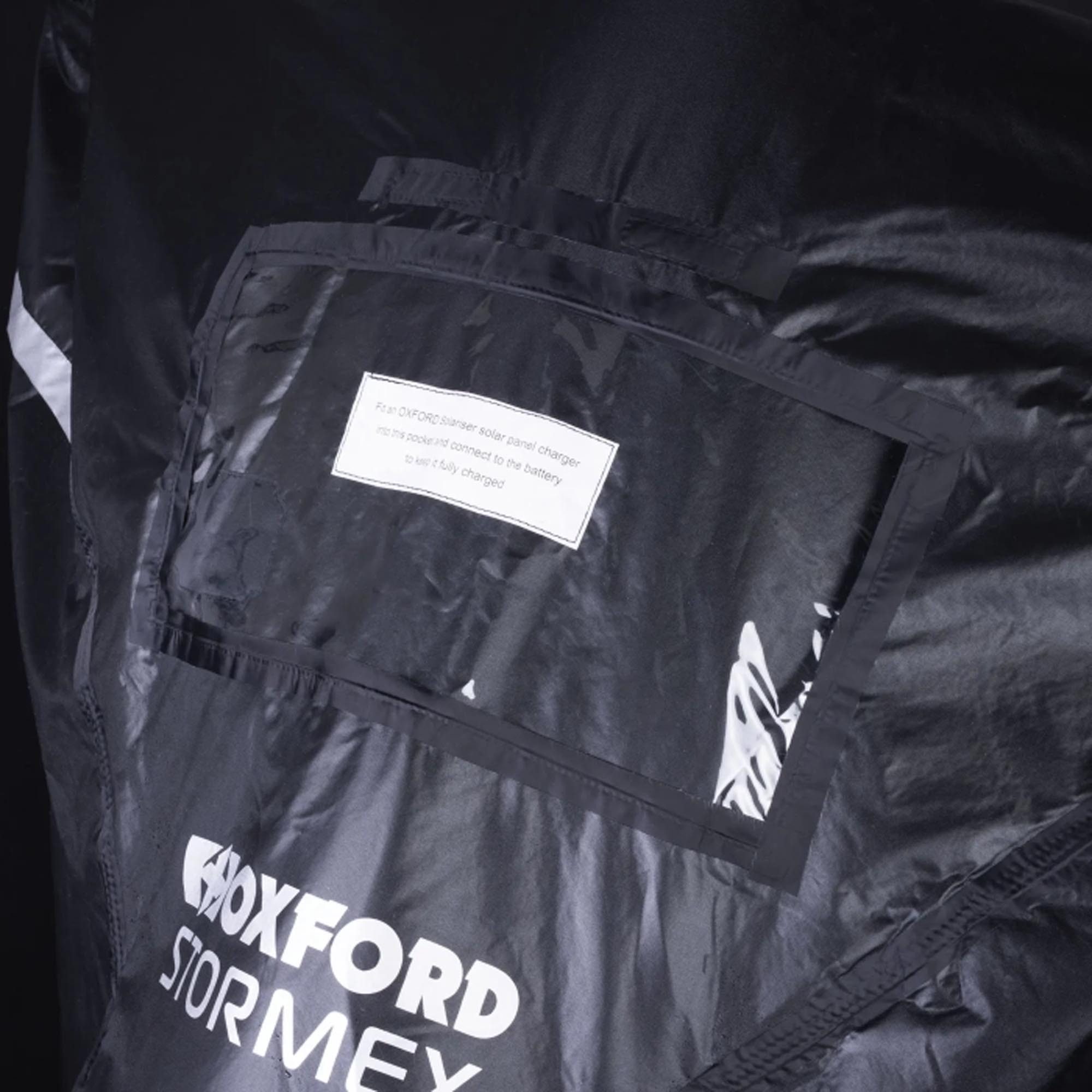 OXFORD Schutzplane Stormex Topbox Motorrad Abdeckplane, Outdoor,reflektierend,mit Kennzeichenfenster
