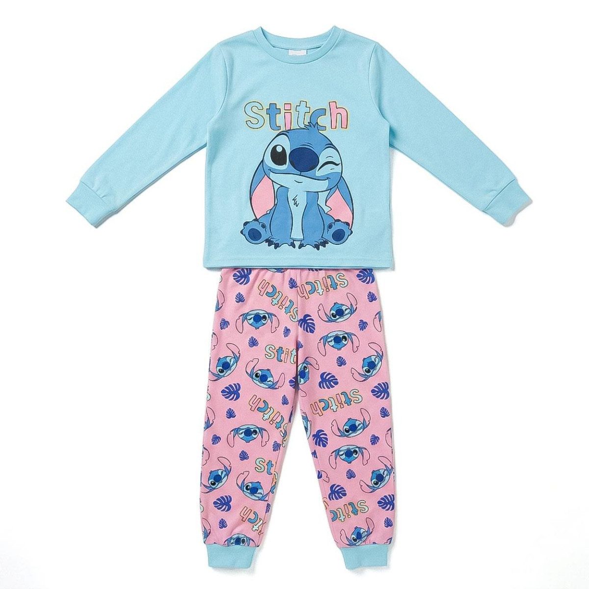 Disney Pyjama Stitch Pyjama Kinder lang für Schlafen Zuhause und gemütliche Abende