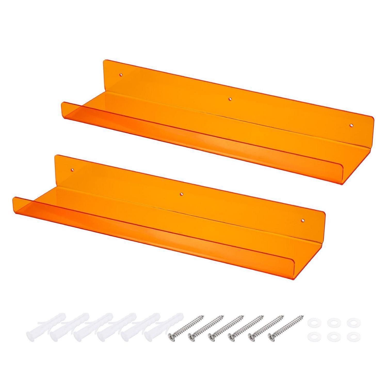 LuxusKollektion Wandregal Wandregal Orange Acryl 2 Stk, 2-tlg.
