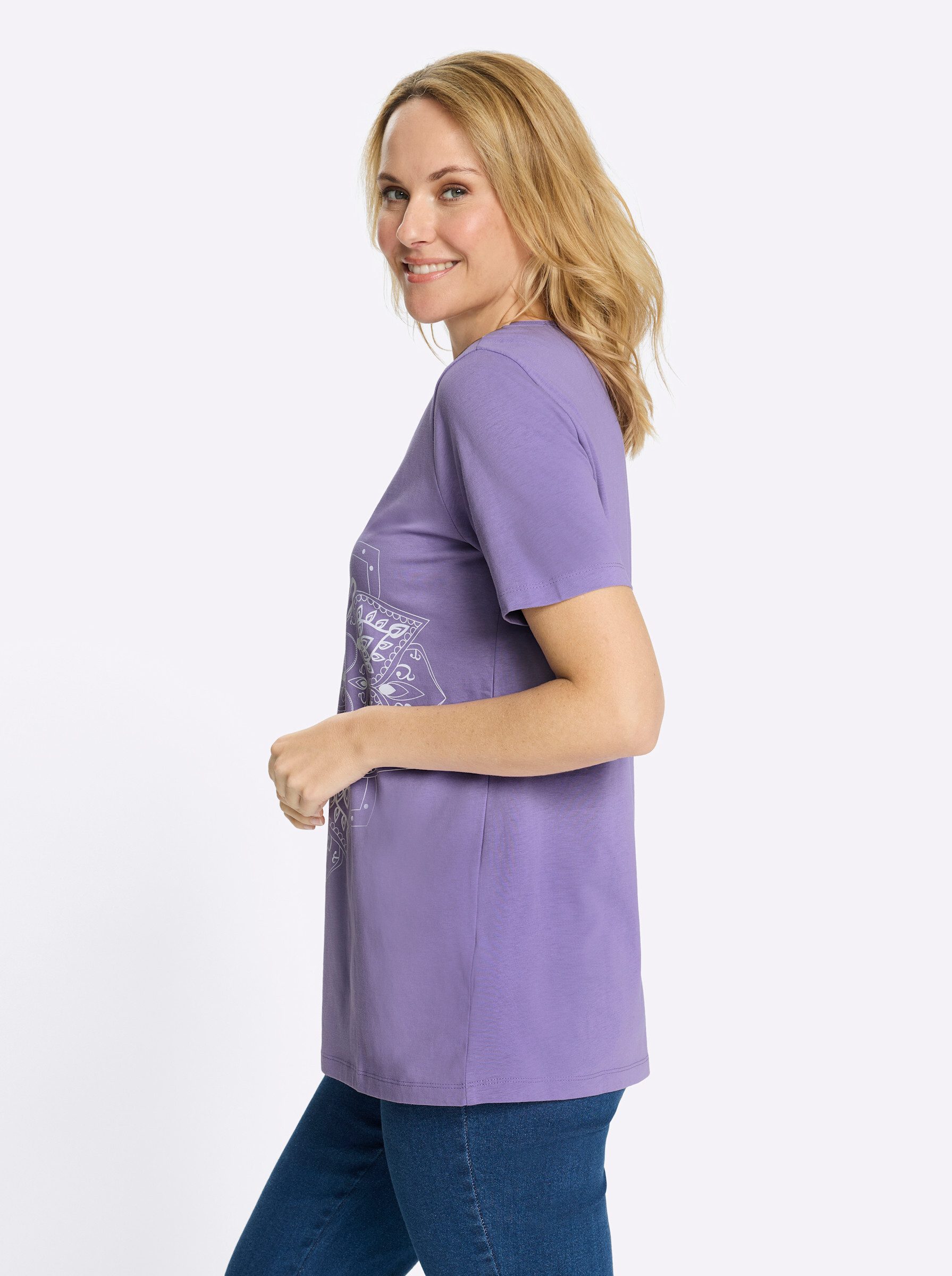 Sieh an! T-Shirt Longshirt Kurzarm