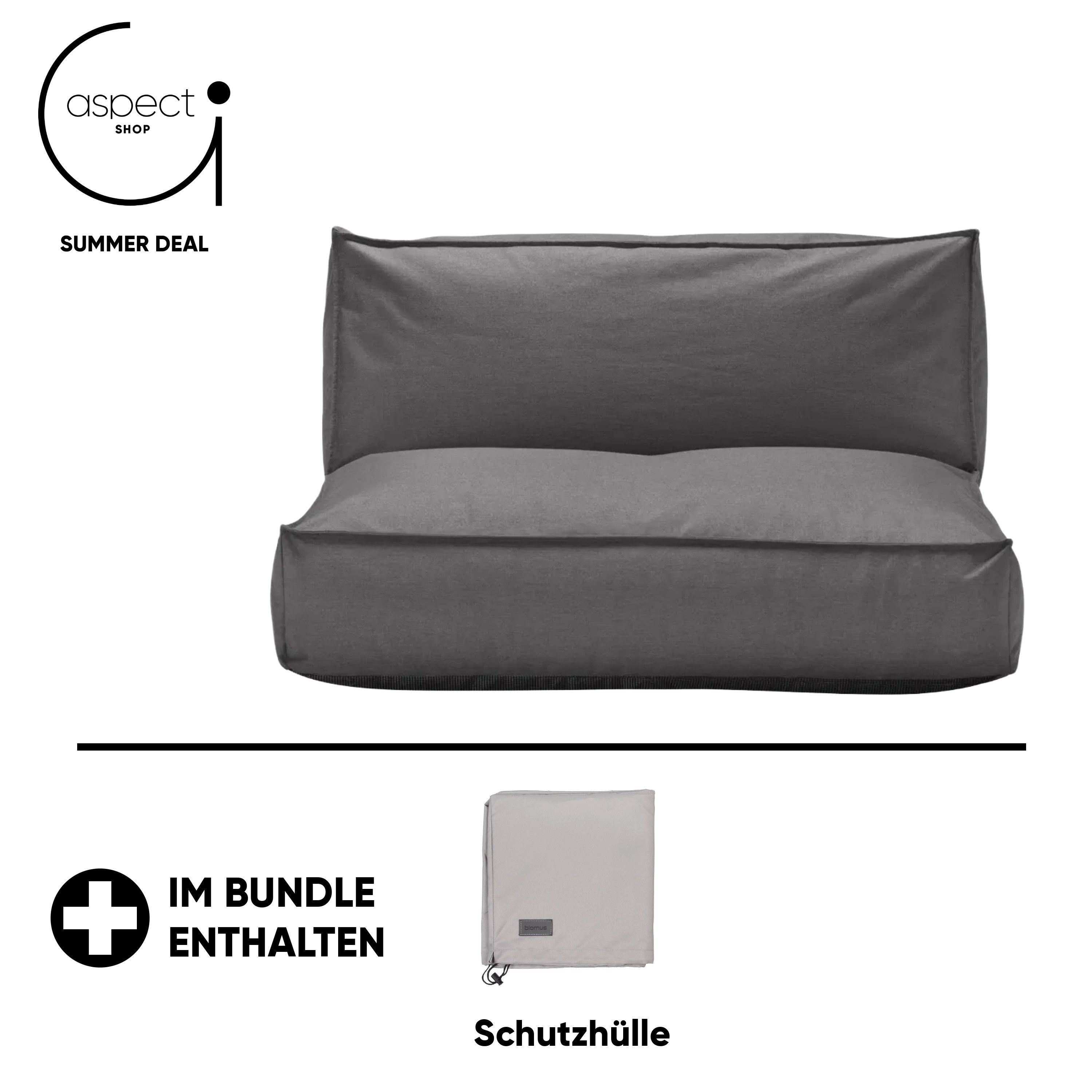 blomus Loungesofa 2-Sitzer Coal