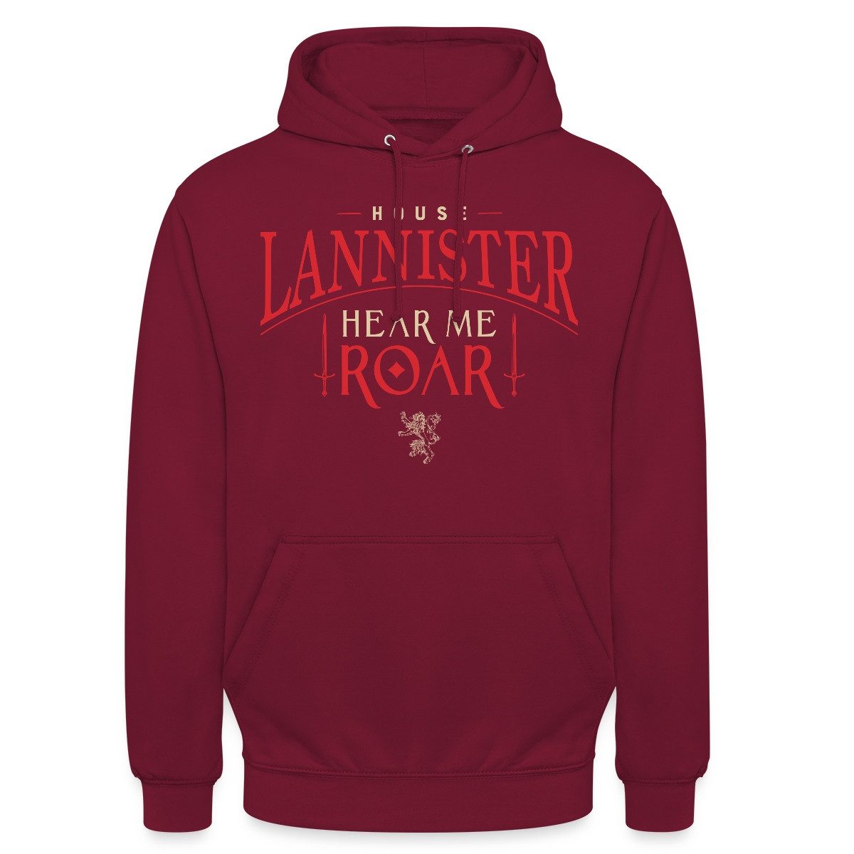 Spreadshirt Hoodie Game Of Thrones Haus Lannister Hear Me Roar