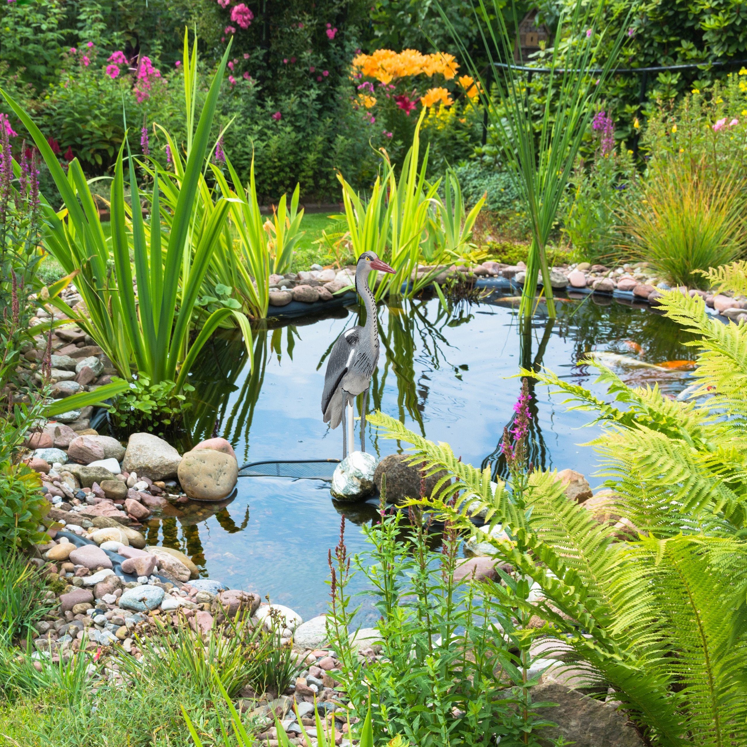relaxdays Gartenfigur 2 x Gartenfigur Reiher günstig online kaufen