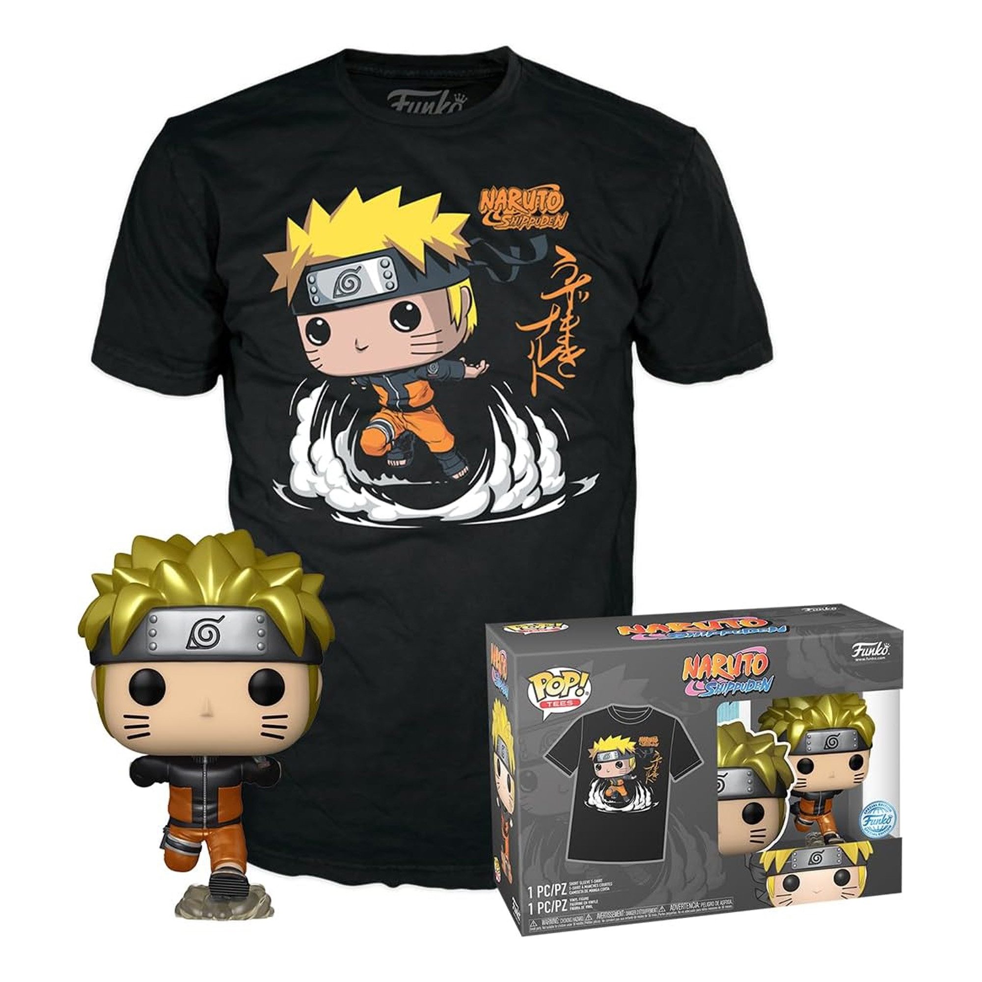 Actionfigur Naruto Run T-Shirt mit Funko POP! (S) - Naruto Shippuden