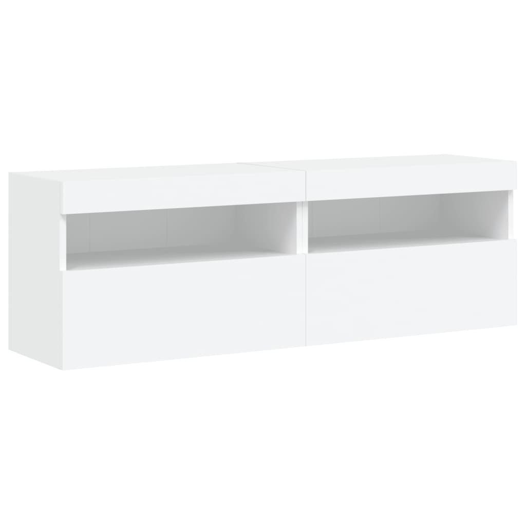 vidaXL TV-Wand TV-Wandschränke mit LED-Leuchten 2 günstig online kaufen