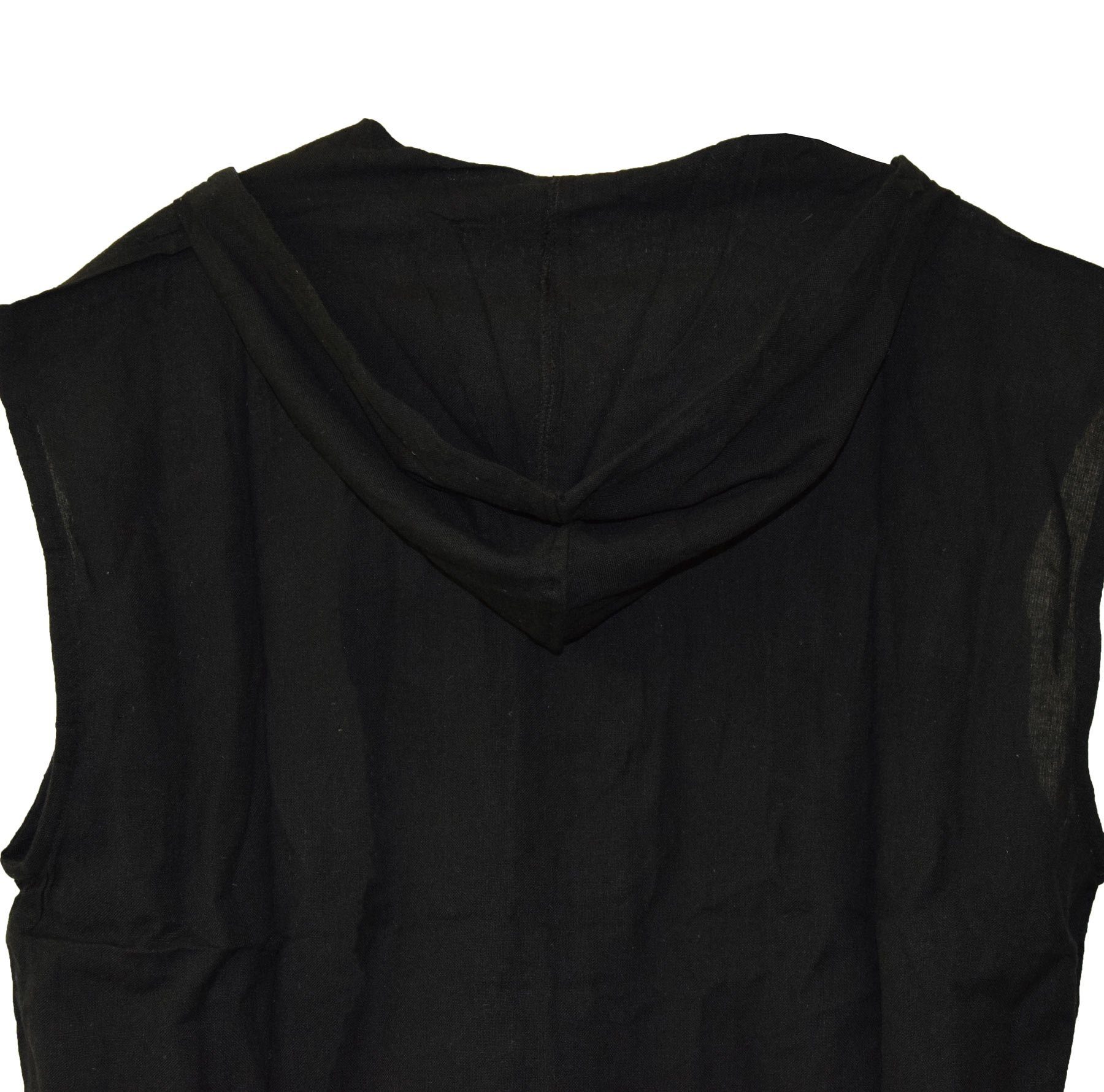 Shirt Kapuze schwarz SIMANDRA Kapuzenhemd mit Ärmelloses