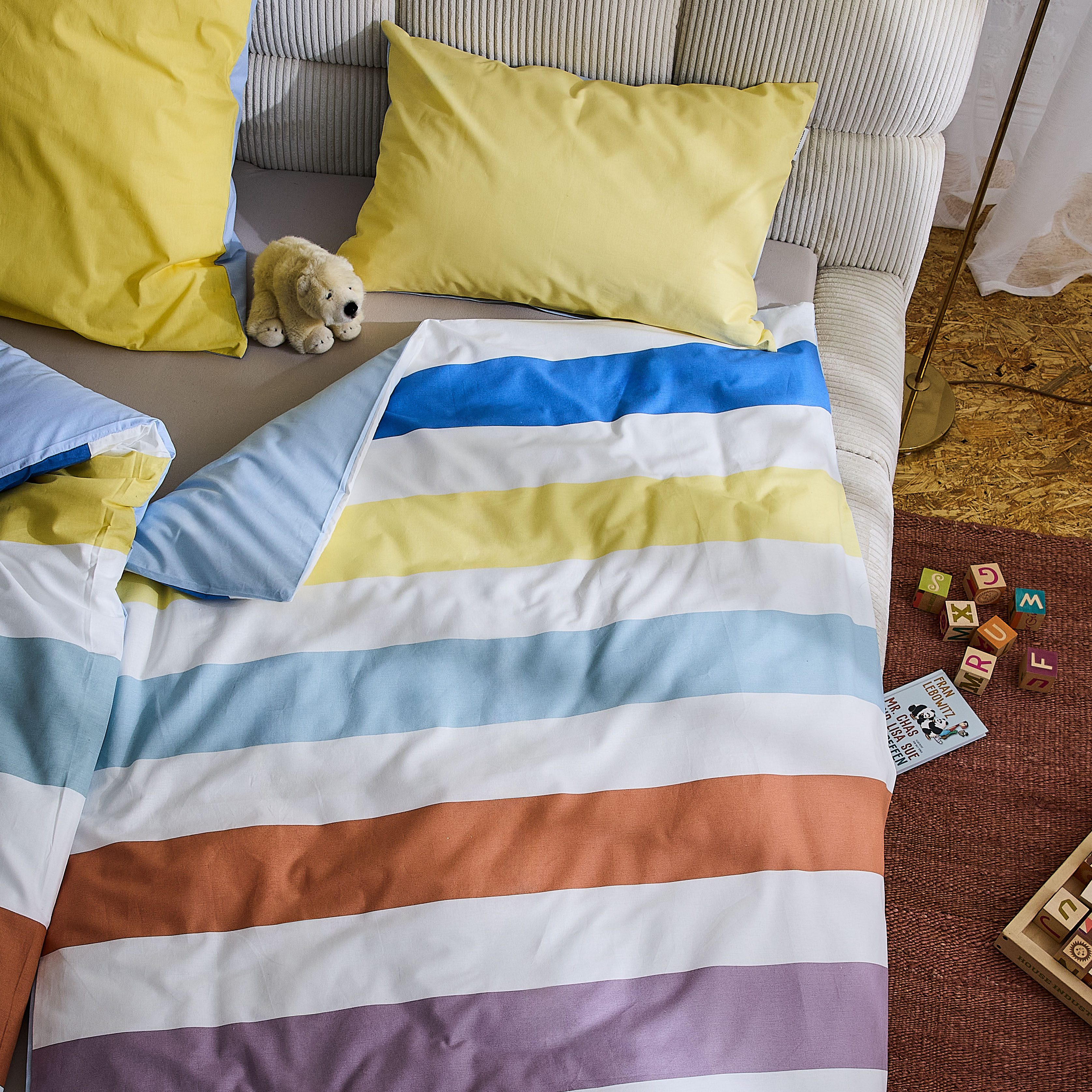 TOM TAILOR HOME Babybettwäsche TWO-TONE SOLID COLORS in Gr. 100x135cm, Renforcé, 2 teilig, new bedroom, gewebtes Label