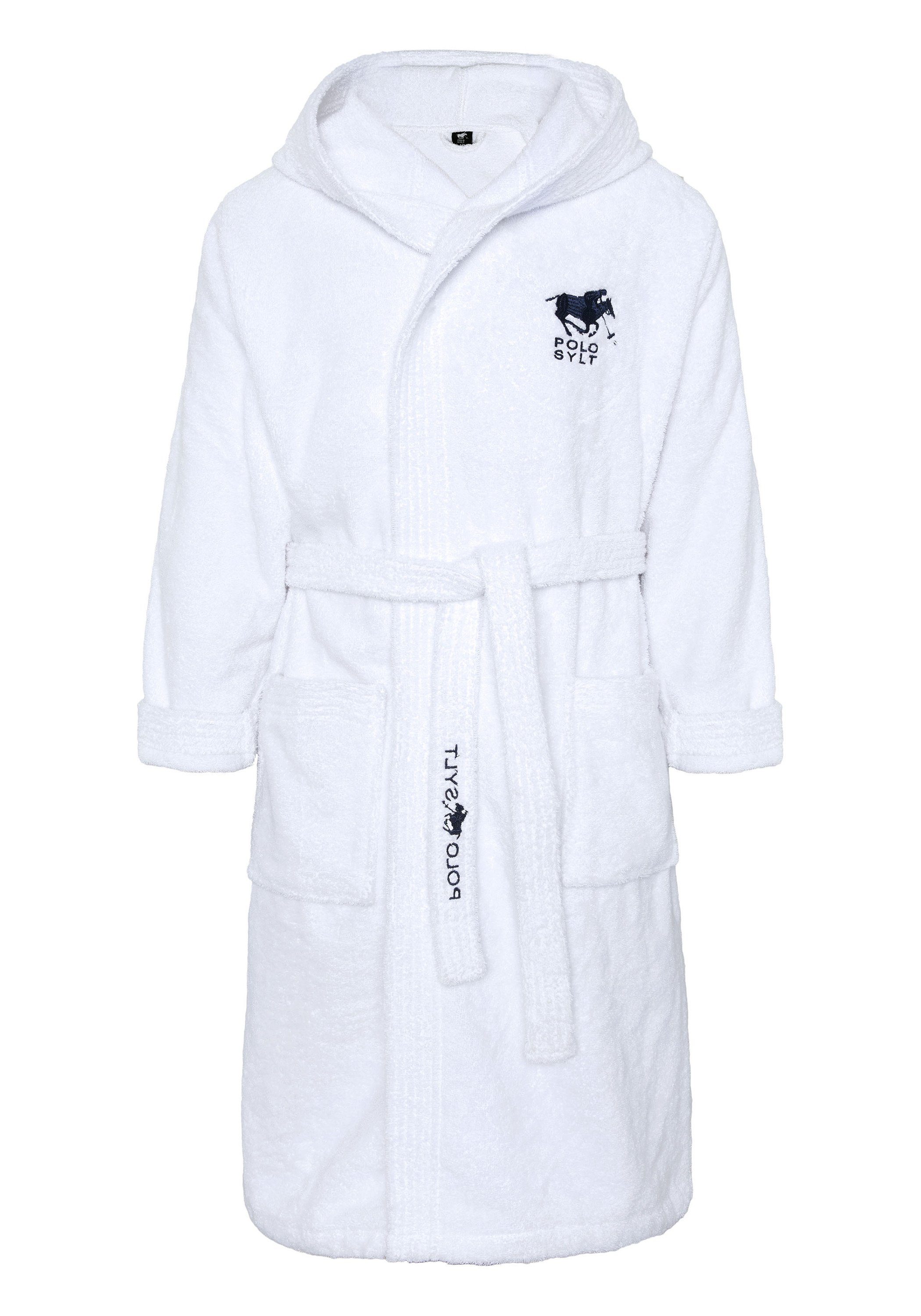 Polo Sylt Bademantel mit Logos, Gürtel günstig online kaufen