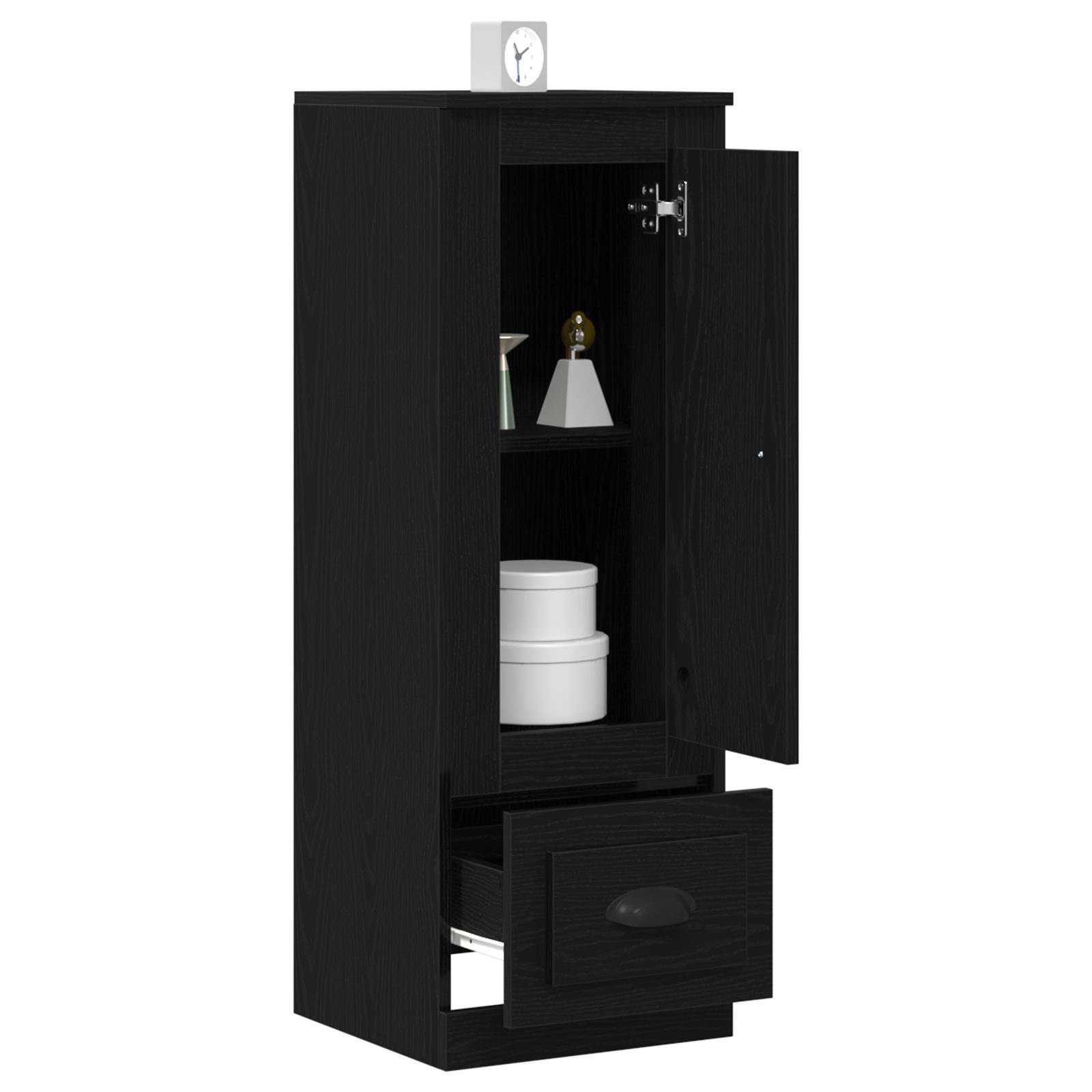 vidaXL Highboard Highboard Schwarz Eiche 36x35,5x103,5 günstig online kaufen