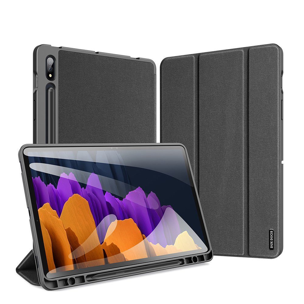 Dux Ducis Tablet-Hülle Domo kompatibel mit Samsung Galaxy Tab S7 / S8 11", Standfunktion, Stifthalter und faltbares Smart Cover – Bild 2 von 5