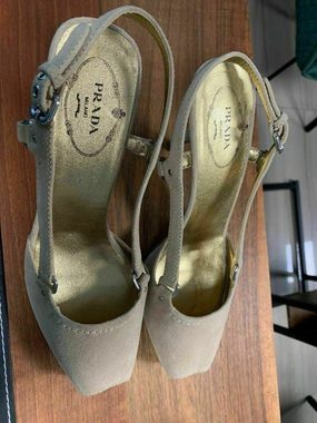 PRADA PRADA ICON KID SUEDE SANDALS SANDALEN PUMPS HIGHHEELS SCHUHE SHOES Sandale