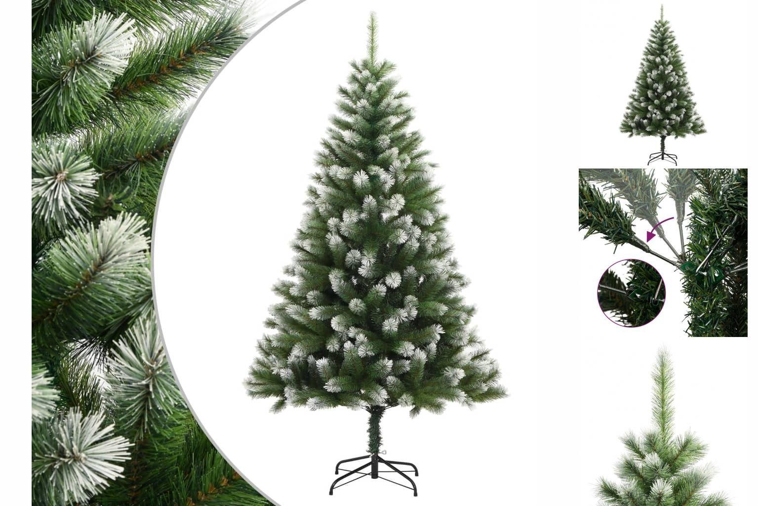 vidaXL Künstlicher Weihnachtsbaum Christbaum Künstlicher Weihnachtsbaum Klappbar Beschneit 150 cm