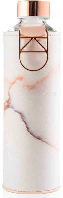 equa Trinkflasche »Mismatch Lava«, Borosilikatglas, Hülle aus Kunstleder, 750 ml