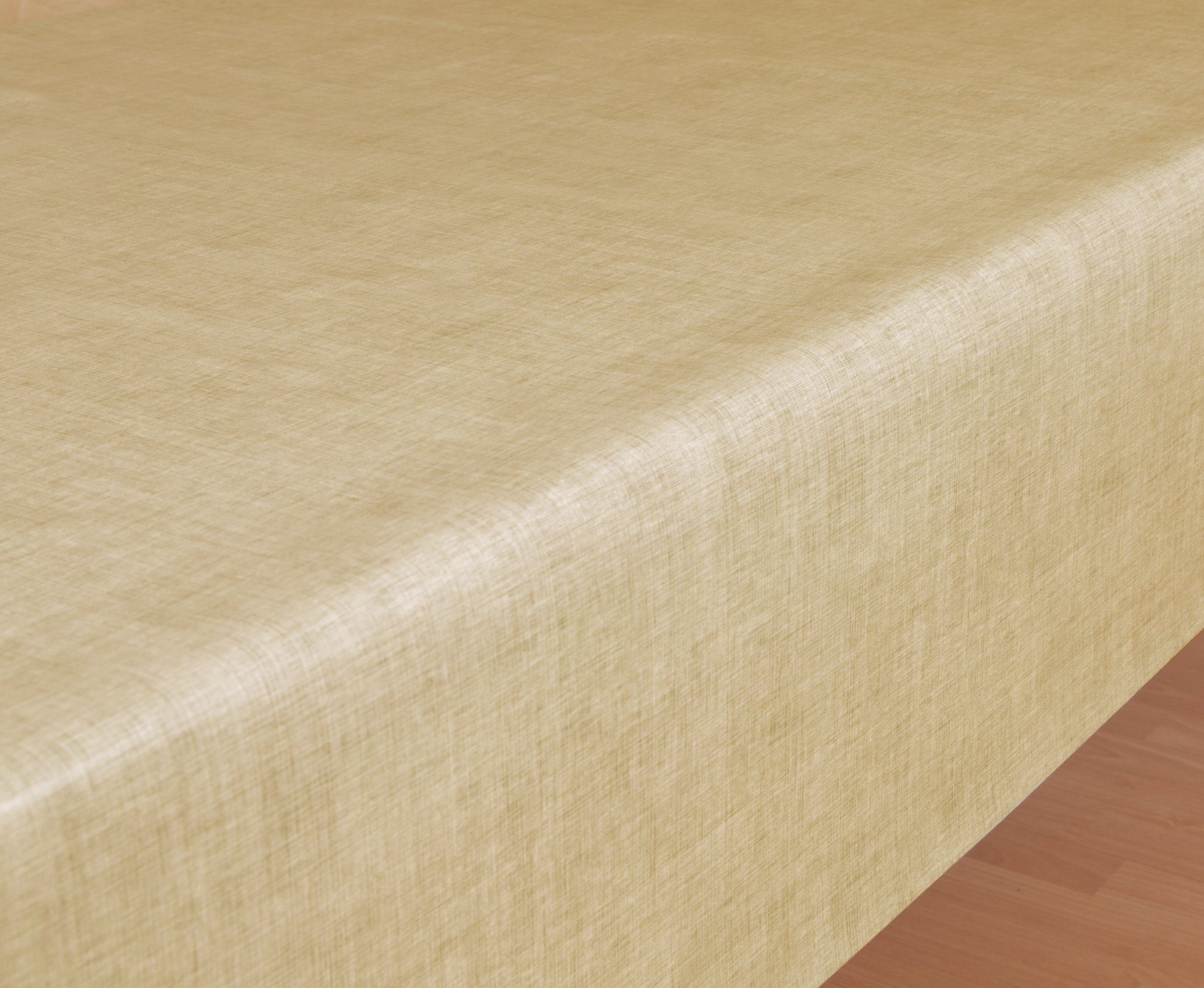 Beautex Tischdecke Wachstuchtischdecke Leinen beige, abwaschbar, Garten & Balkon (1-tlg), Wasserundurchlässiger Tischschutz mit versiegelter Oberfläche – Bild 2 von 3