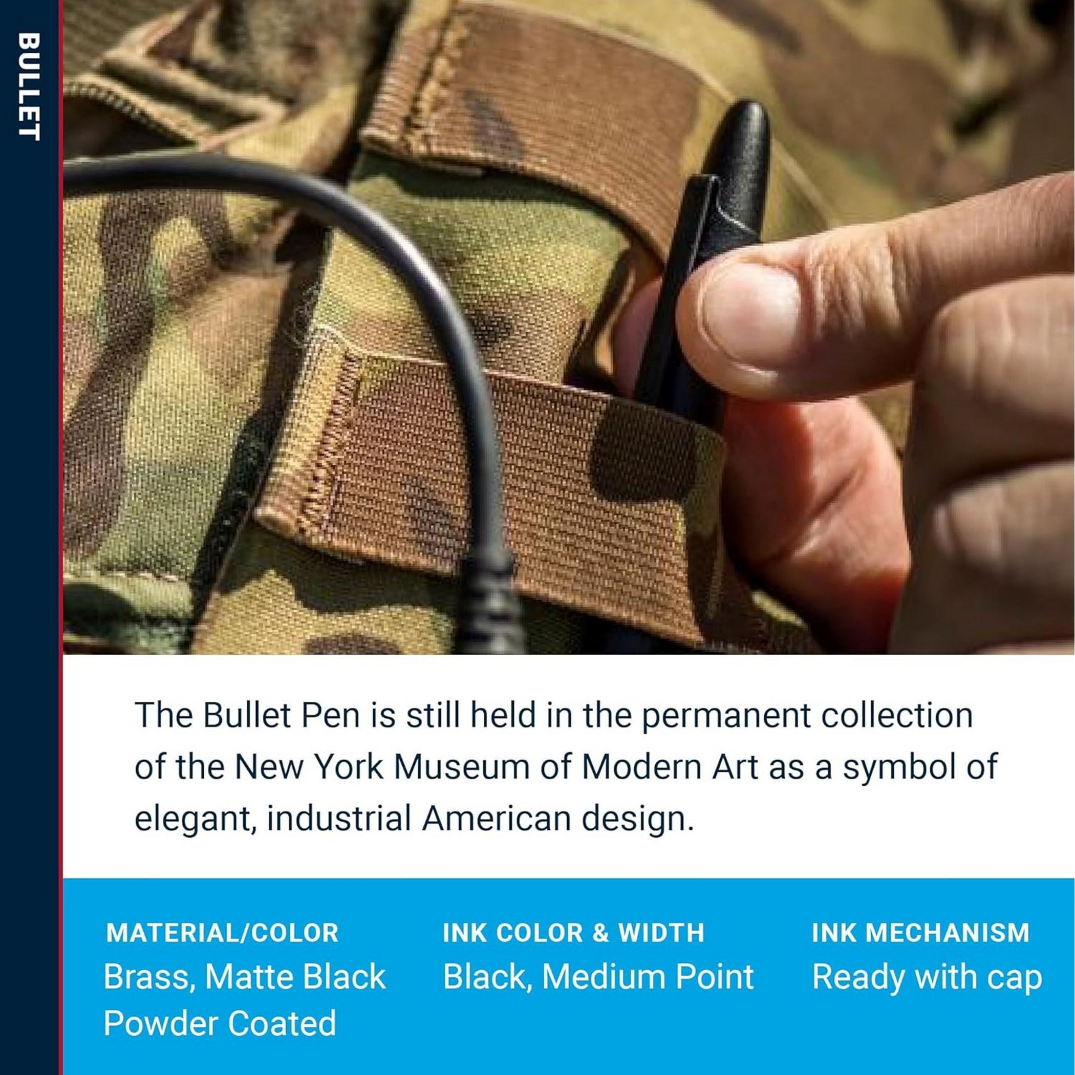 Fisher Space Pen Kugelschreiber Fisher Space Pen Kugelschreiber Bullet Schwarz Matt mit Clip Stärke M