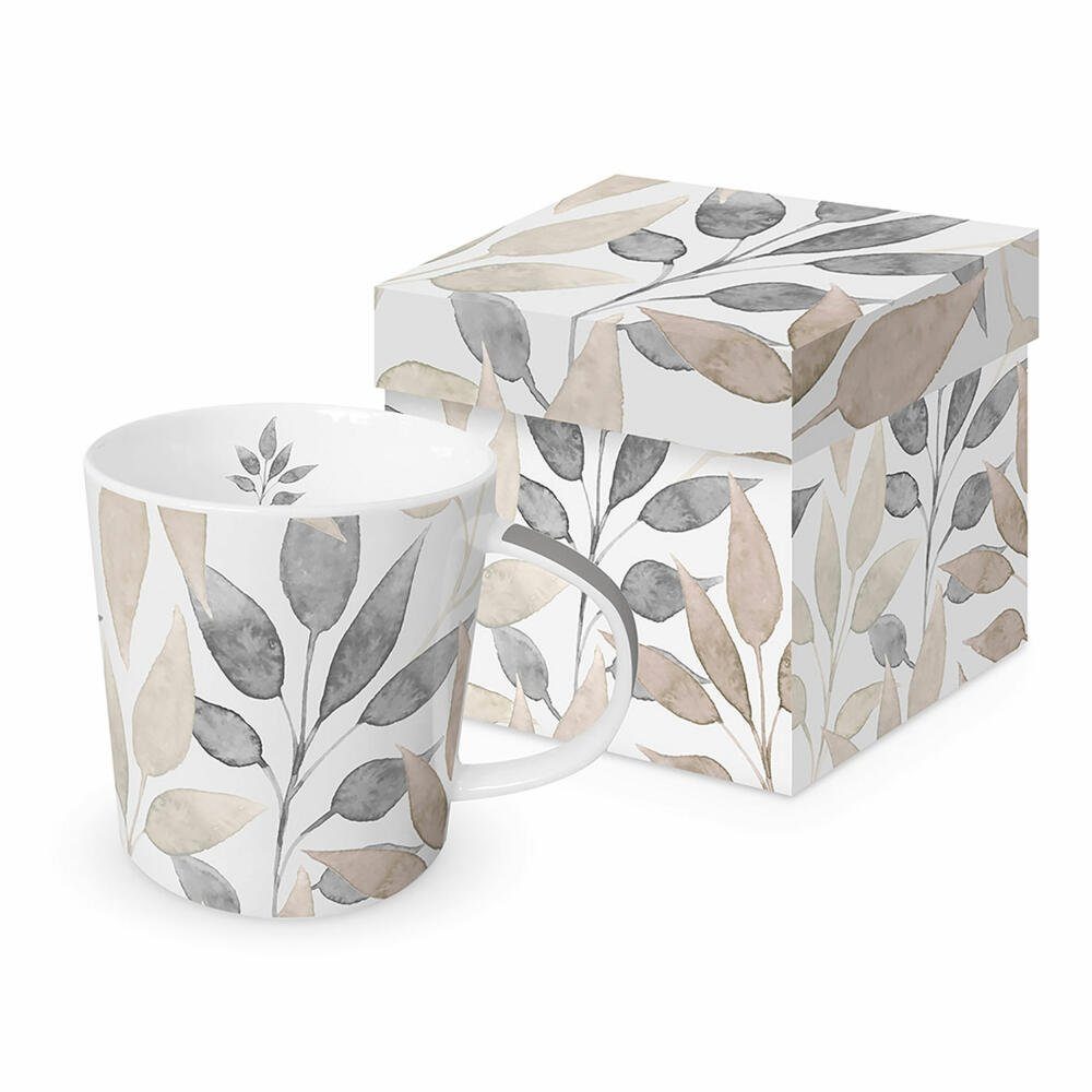Tasse Scandic Leaves white Trend Mug 400 ml