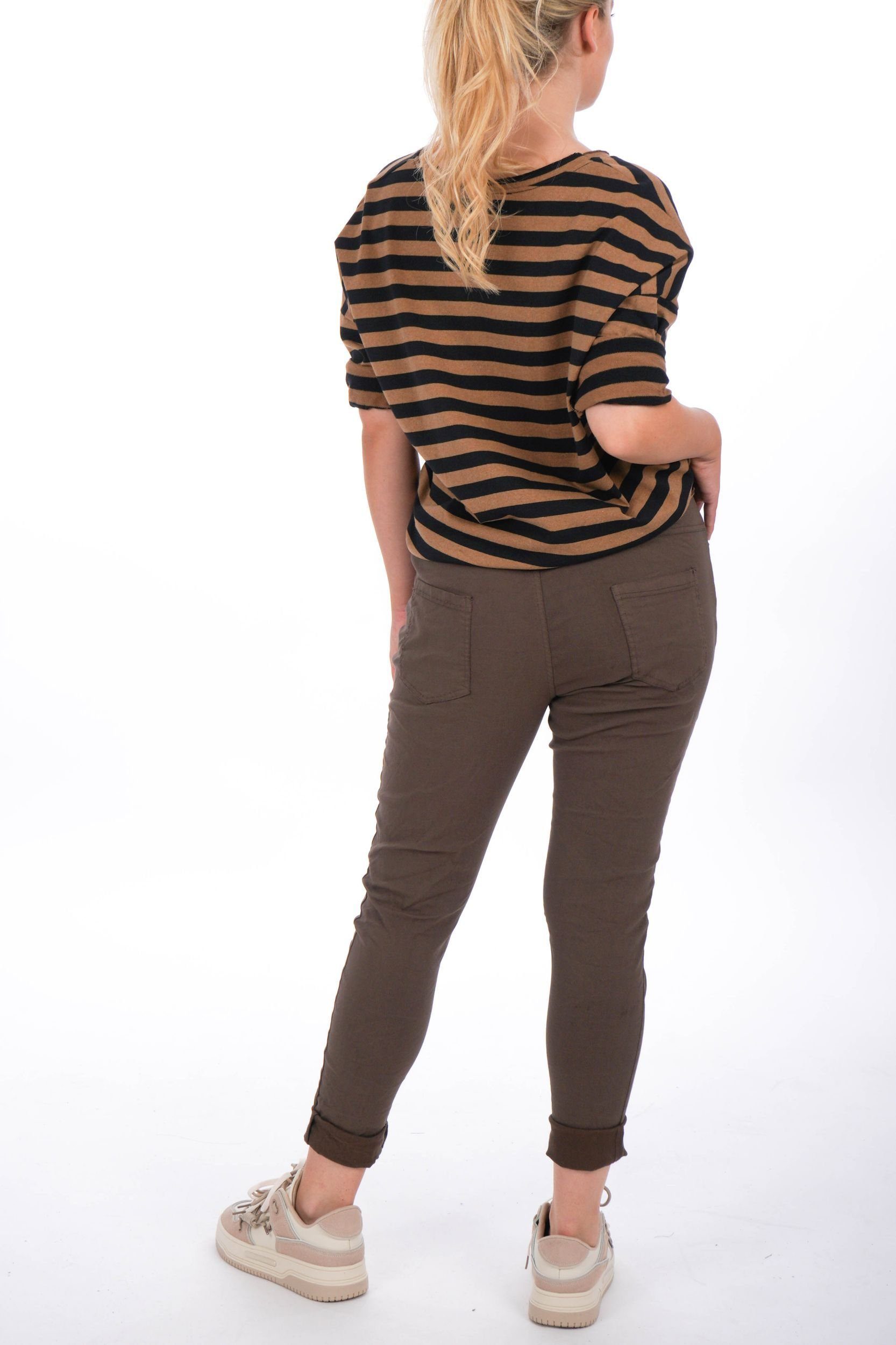 La Strada Stretch-Hose im Knitter-Look günstig online kaufen
