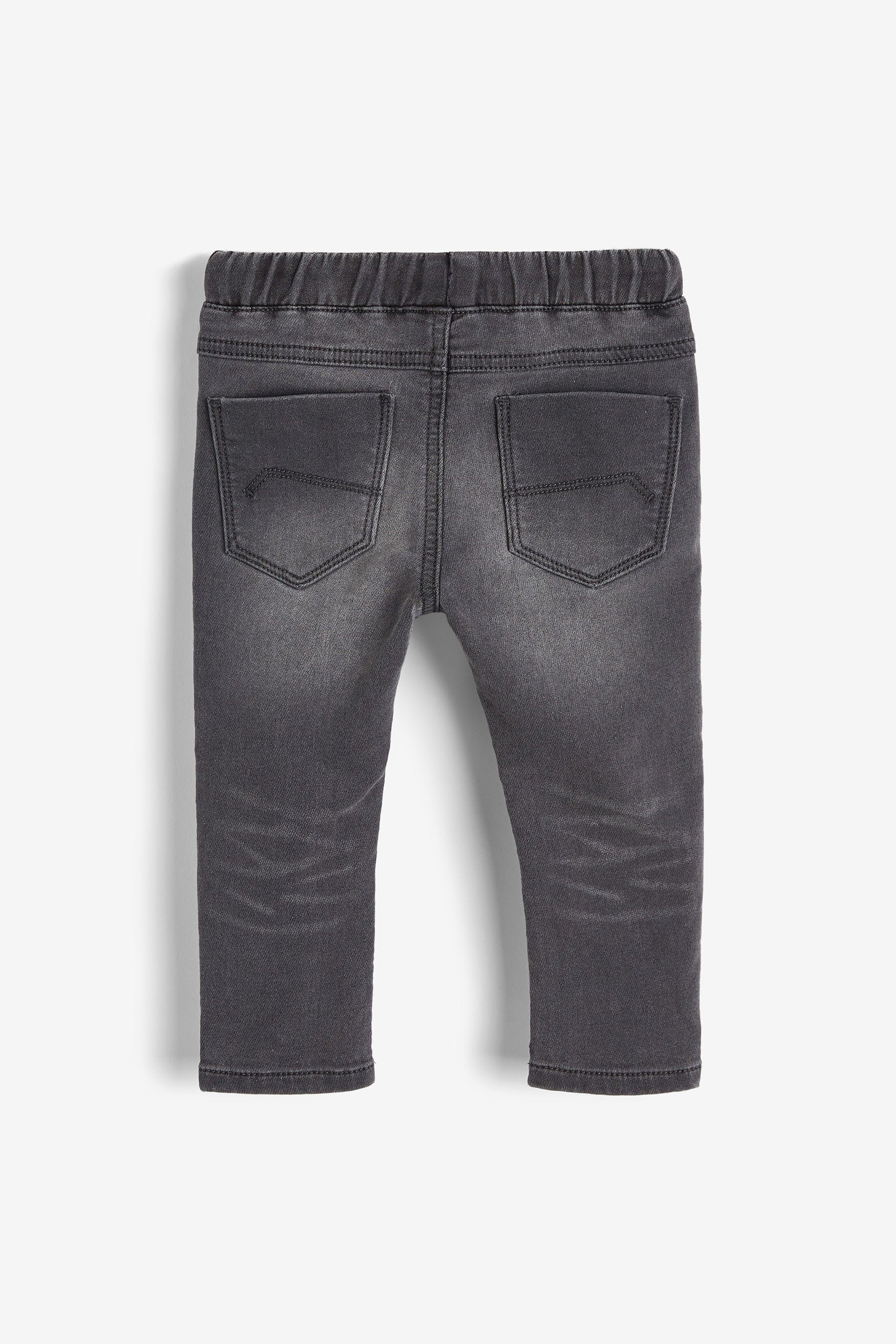 Denim Slim-fit-Jeans aus Jogginghose (1-tlg) Denim Next Grey