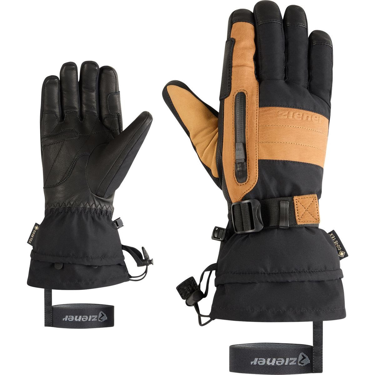 Ziener Skihandschuhe Glorios-z GTX + Gore Plus Warm Glove man Hochwertige, wasserdichte Skihandschuhe mit GORE-TEX Membrane und