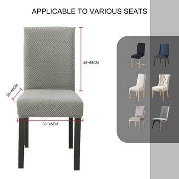 Stuhlhusse Elastische Stuhlüberzüge, Intirilife, Stuhlbezug GEMUSTERT - 38 - 45 cm Sitzfläche und 45 - 65 cm Lehnenhöhe