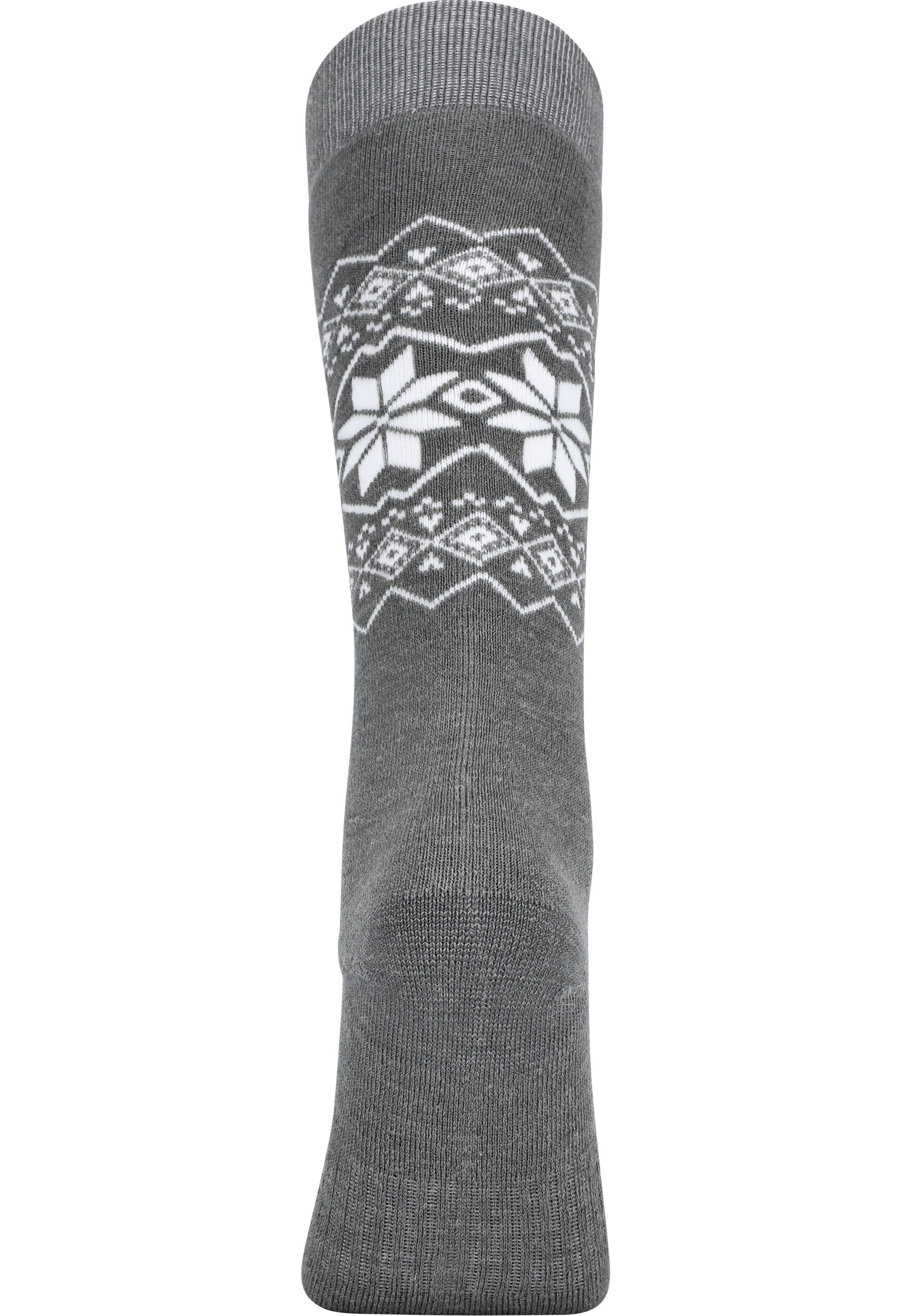 ENDURANCE Socken grau mit Jacquard-Muster Ossar (1-Paar) trendigem