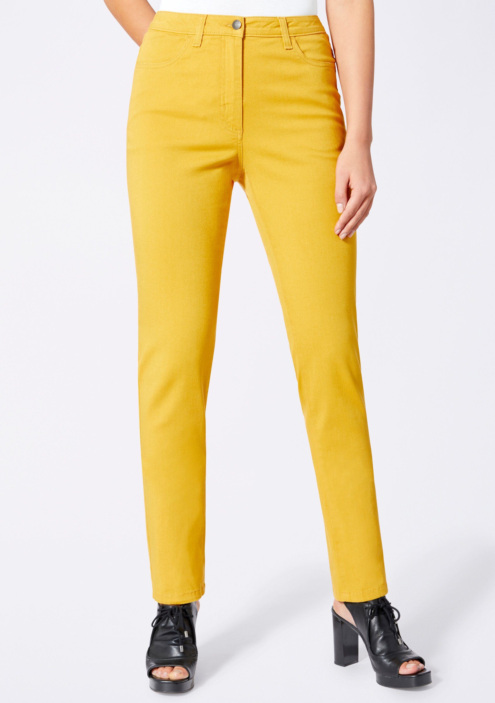 Sieh an! Bequeme Jeans Stretch-Hose leicht vertieft