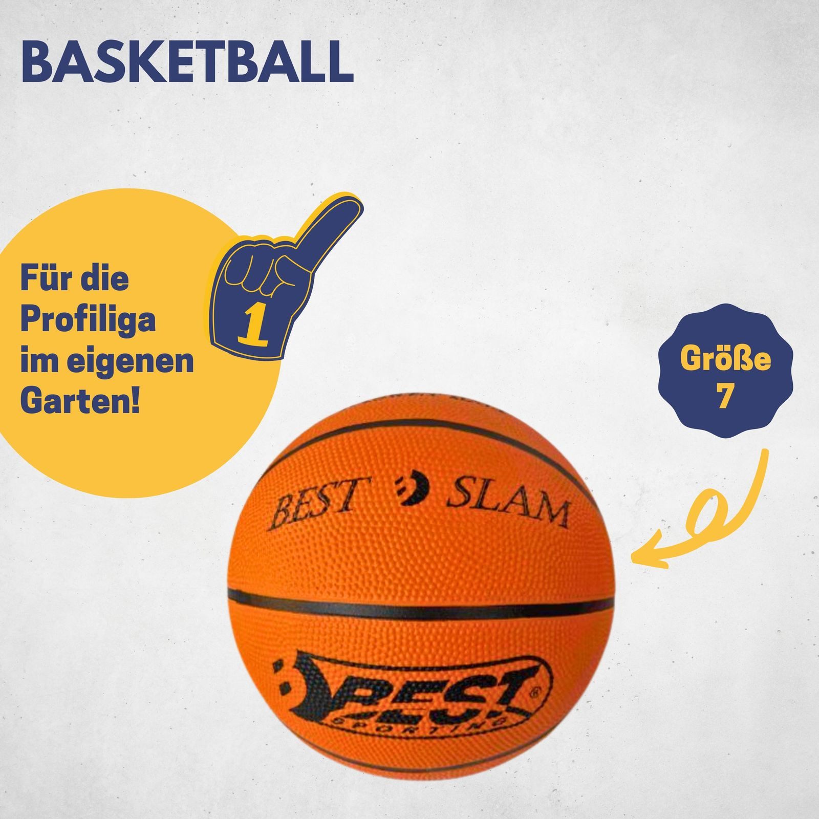 Best Sporting Spielball Basketball Größe 7 Brown/Cream mit offiziellem Gewicht & Größe, Basketball mit offiziellem Gewicht & Größe
