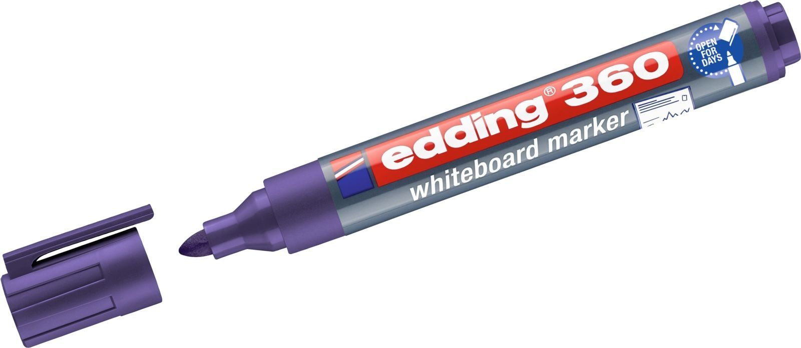 Whiteboard Marker Whiteboardmarker edding 360 nachfüllbar 1,5-3mm violett (10 Stück)