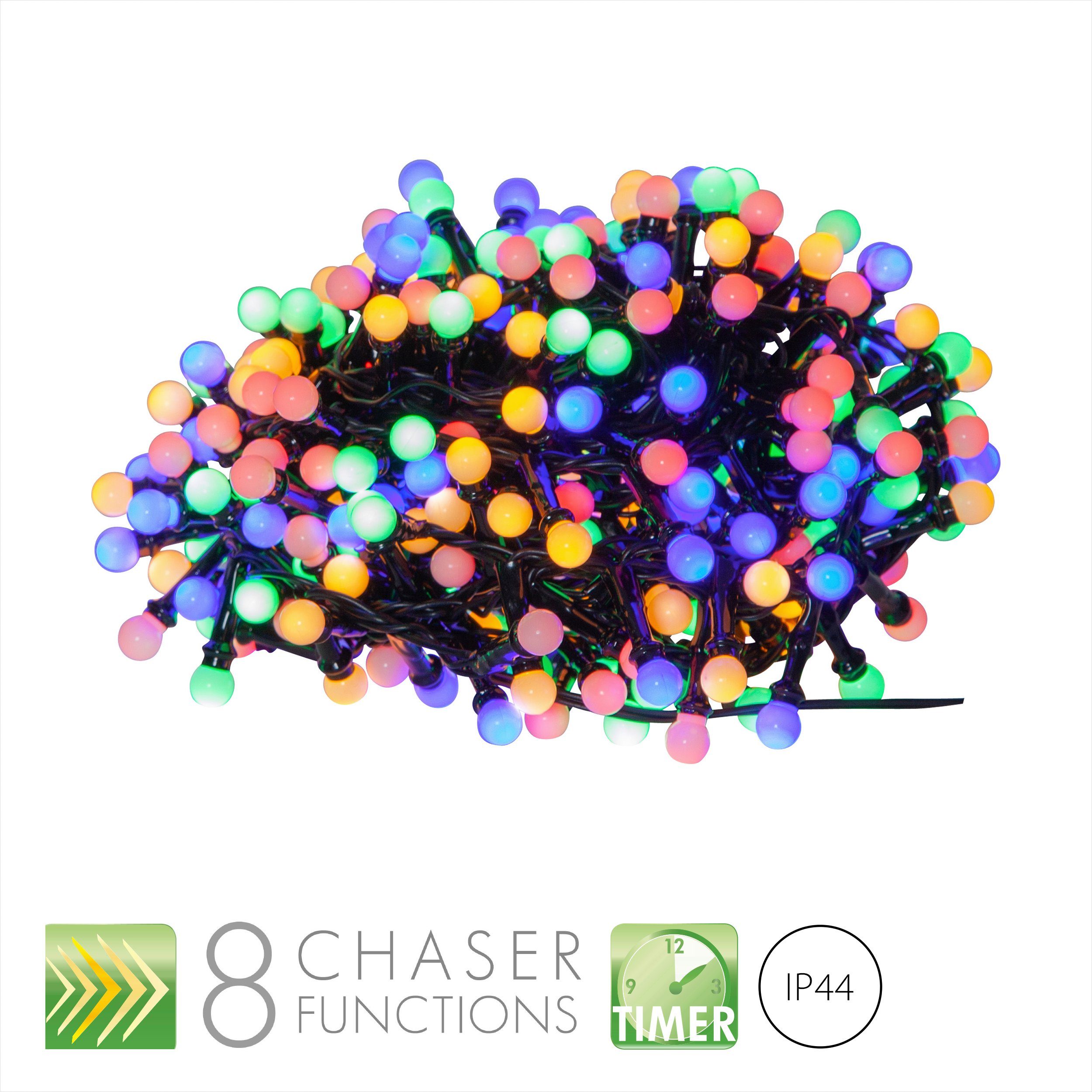 STAR TRADING LED-Lichterkette Berry Mini, LED Lichterkette Berry Mini, 300 LEDs, bunt, outdoor, 6m