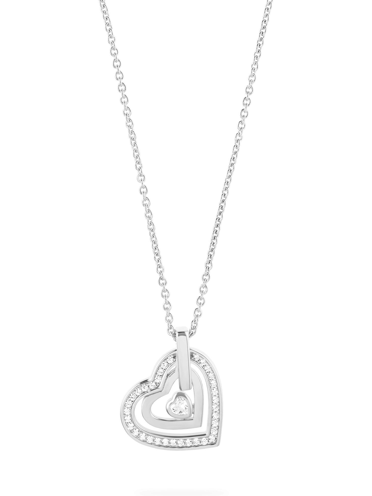 JETTE Silberkette JETTE Damen-Kette 925er Silber 34 Zirkonia Herz, HEARTS günstig online kaufen