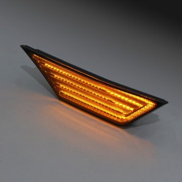 LLCTOOLS Blinker LED SEITENBLINKER Schwarz für HONDA Civic X, Type R ab BJ 2015-, LED fest integriert