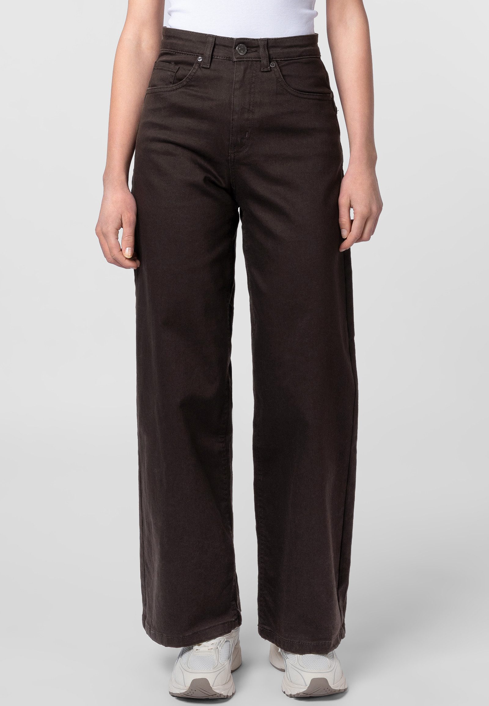 Eight2Nine Stoffhose Damen Wide Leg Hose weites Bein, High Waist, 5-Pocket-Style